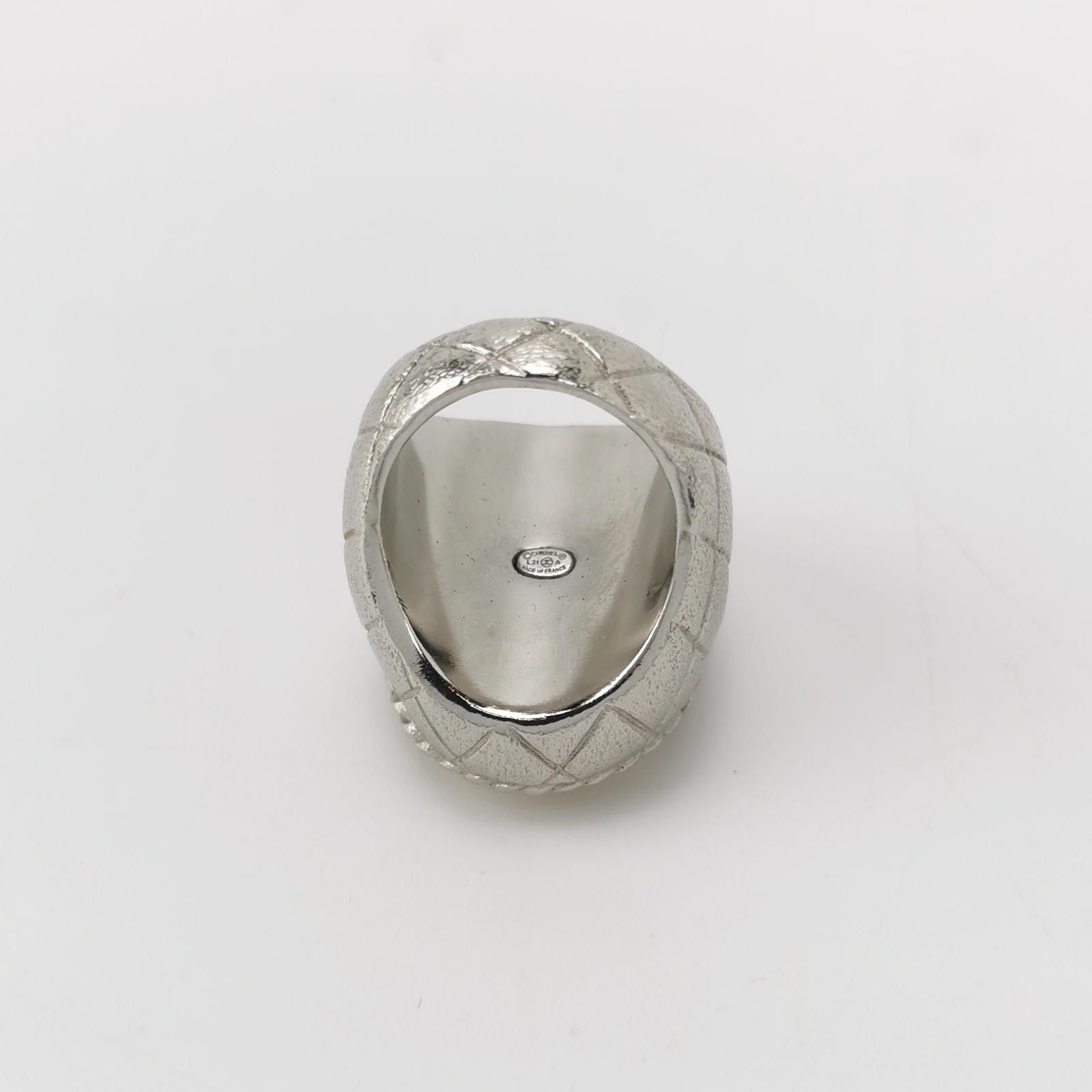Chanel Chanel Crystal Double C Logo Ring Size 13 -z2505 Size ONE SIZE - 5 Thumbnail