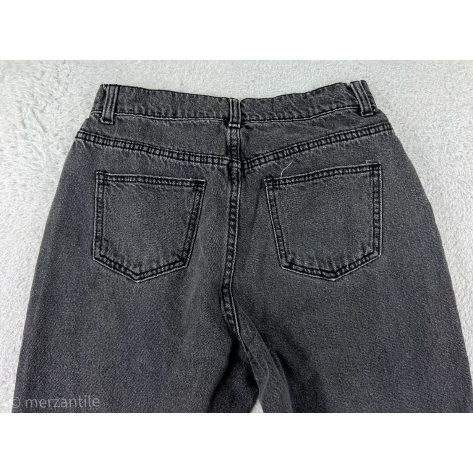 Vintage Dazy Jeans Womens Medium Black Denim 100% Cotton Straight High Rise Size 32" / US 10 / IT 46 - 3 Thumbnail