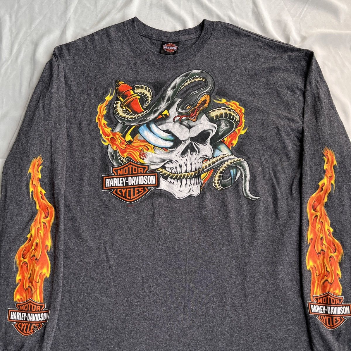 Harley Davidson Harley Davidson Flame Long Sleeve 2009 Size US XXL / EU 58 / 5 - 3 Thumbnail
