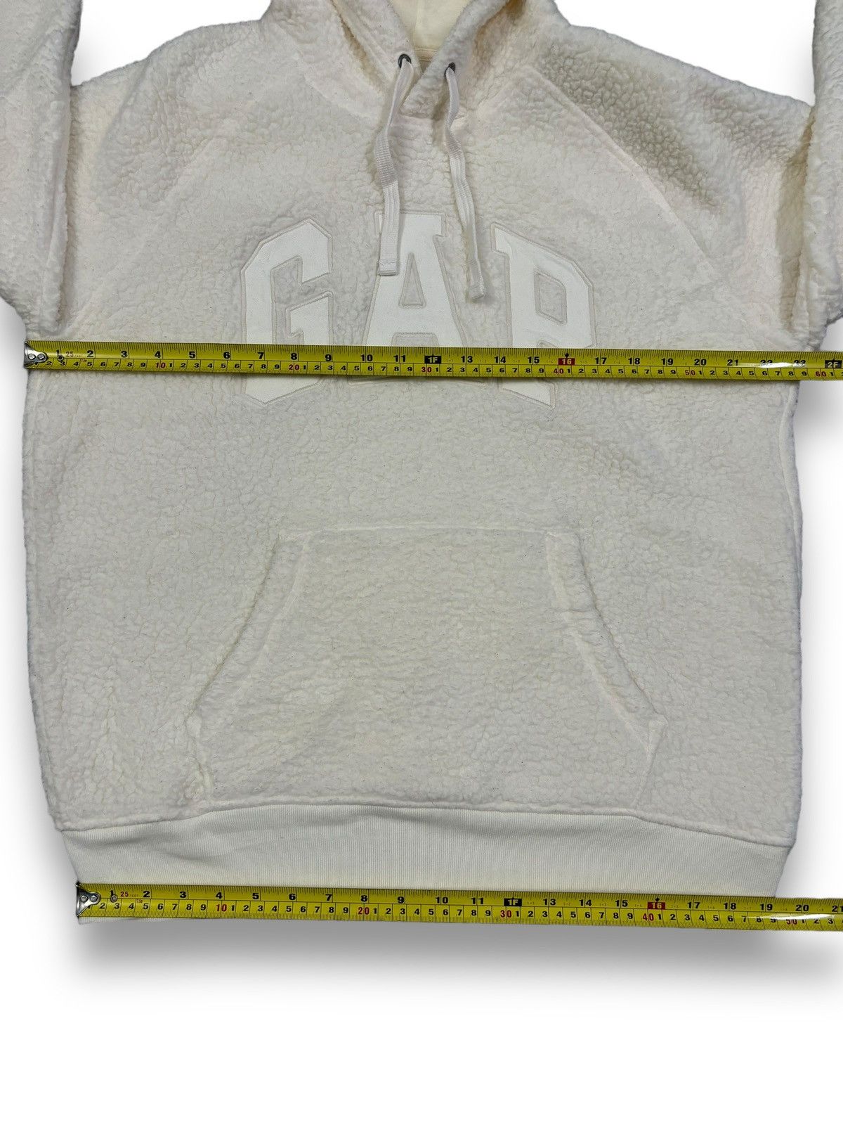 Gap × Yeezy Gap White Cream Big Logo Sherpa Pullover Hoodie Size US M / EU 48-50 / 2 - 13 Thumbnail