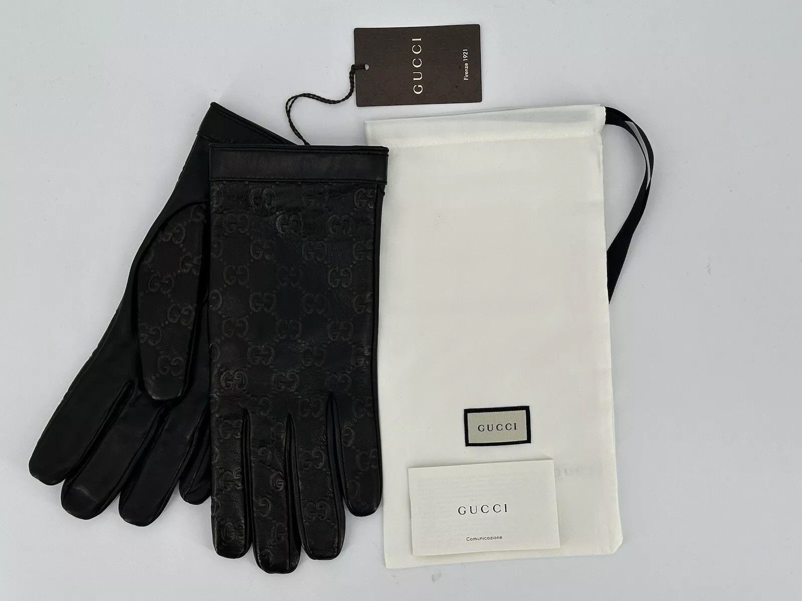 Gucci new Gucci Gloves Size-9-M nen's leather Size ONE SIZE - 2 Thumbnail