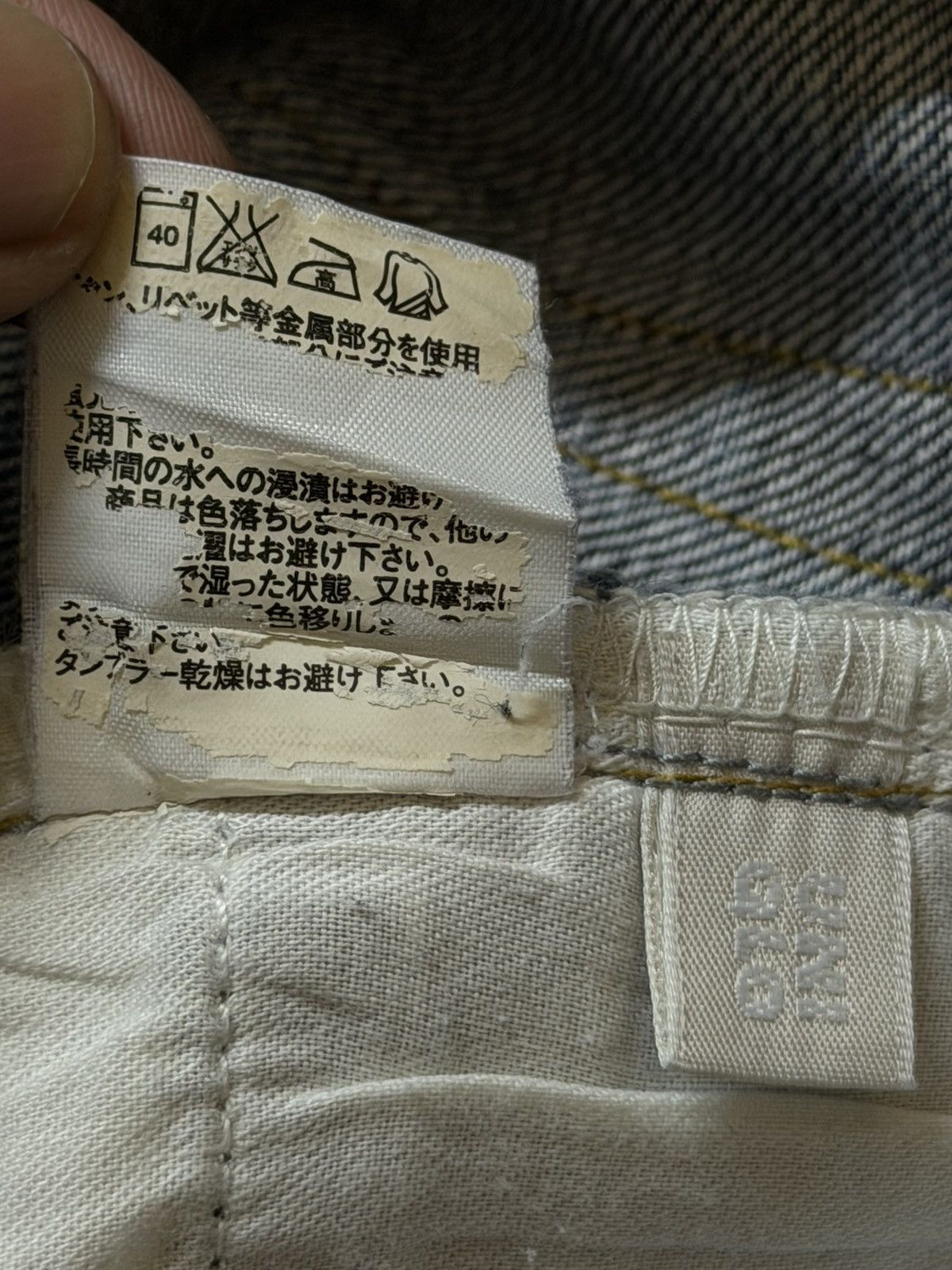 Uniqlo Vintage Y2K Japanese Uniqlo Faded Blue Wash Distress Relaxed Size US 30 / EU 46 - 7 Thumbnail
