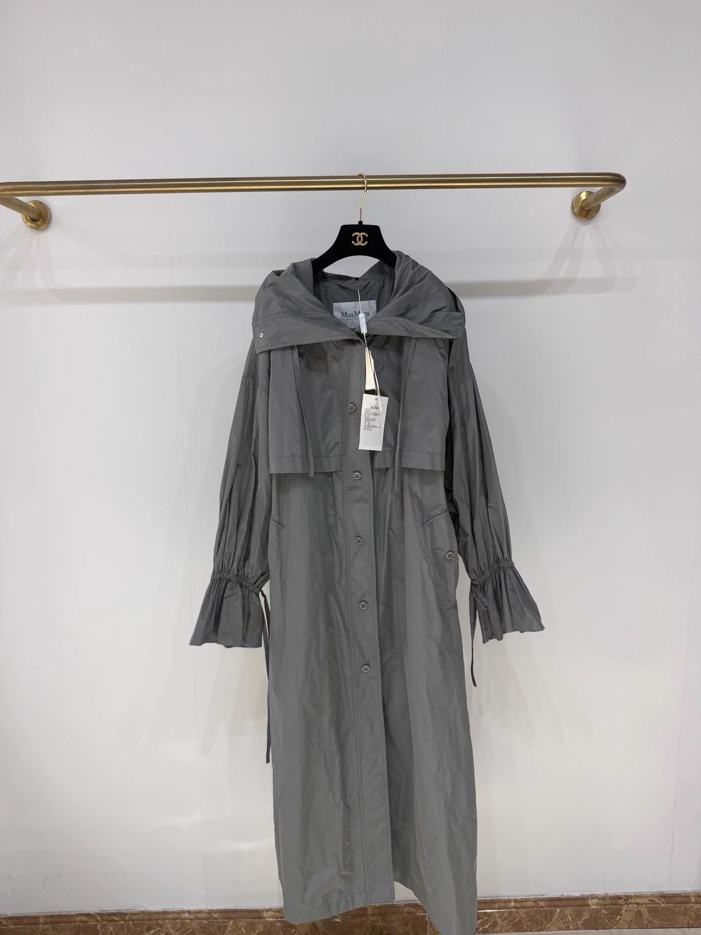 Max Mara Maxmara taffeta long coat FR42 new tags Size L / US 10 / IT 46 - 1 Thumbnail