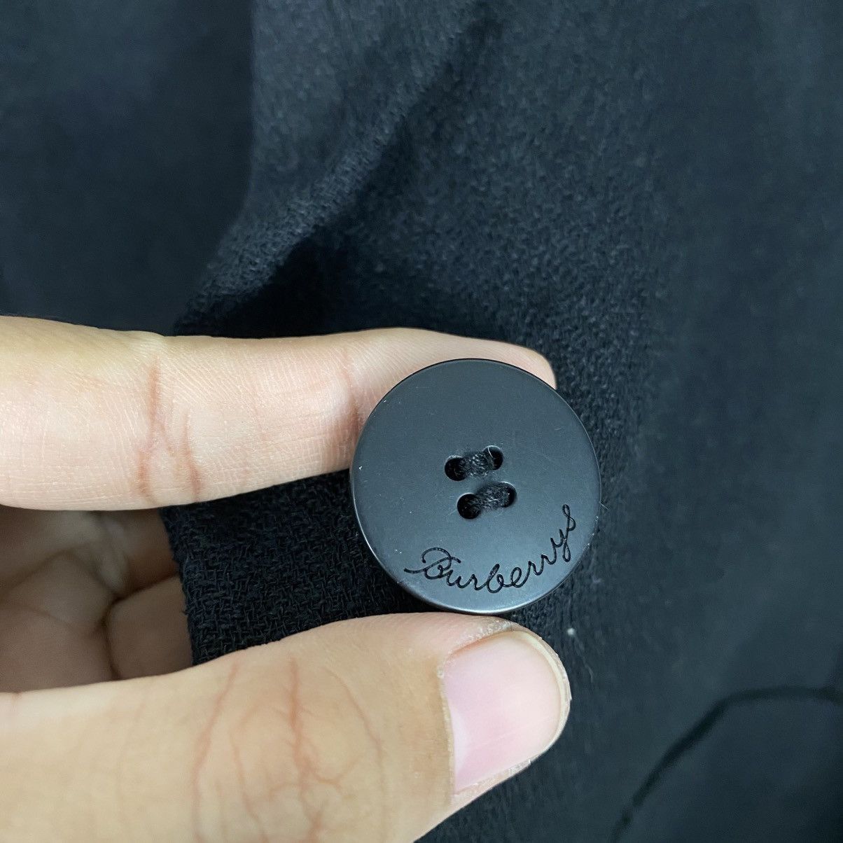 Burberry 📌Rich Black Button Jacket Burberrys Size US XXS / EU 40 - 17 Thumbnail