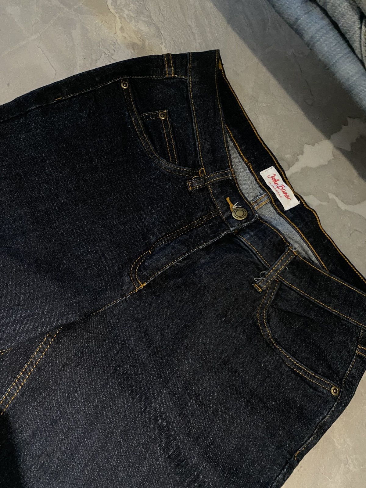 Vintage Underground Washed Flared Denim Uneven Fade Raw Look Size US 31 - 3 Thumbnail