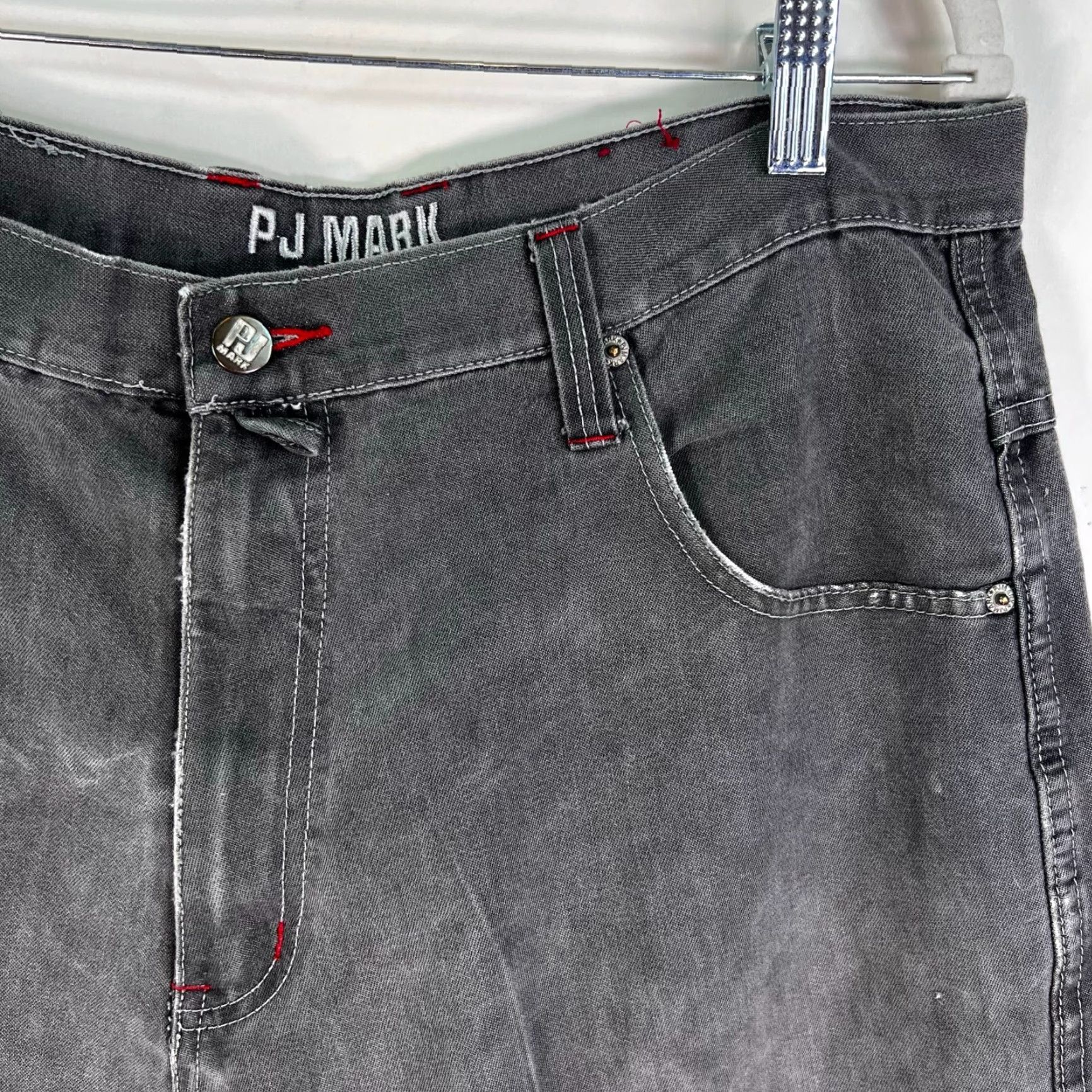 Denime PJ Mark Cargo Shorts Mens Size 38 Black Denim Pockets High Rise American Size US 38 / EU 54 - 2 Thumbnail