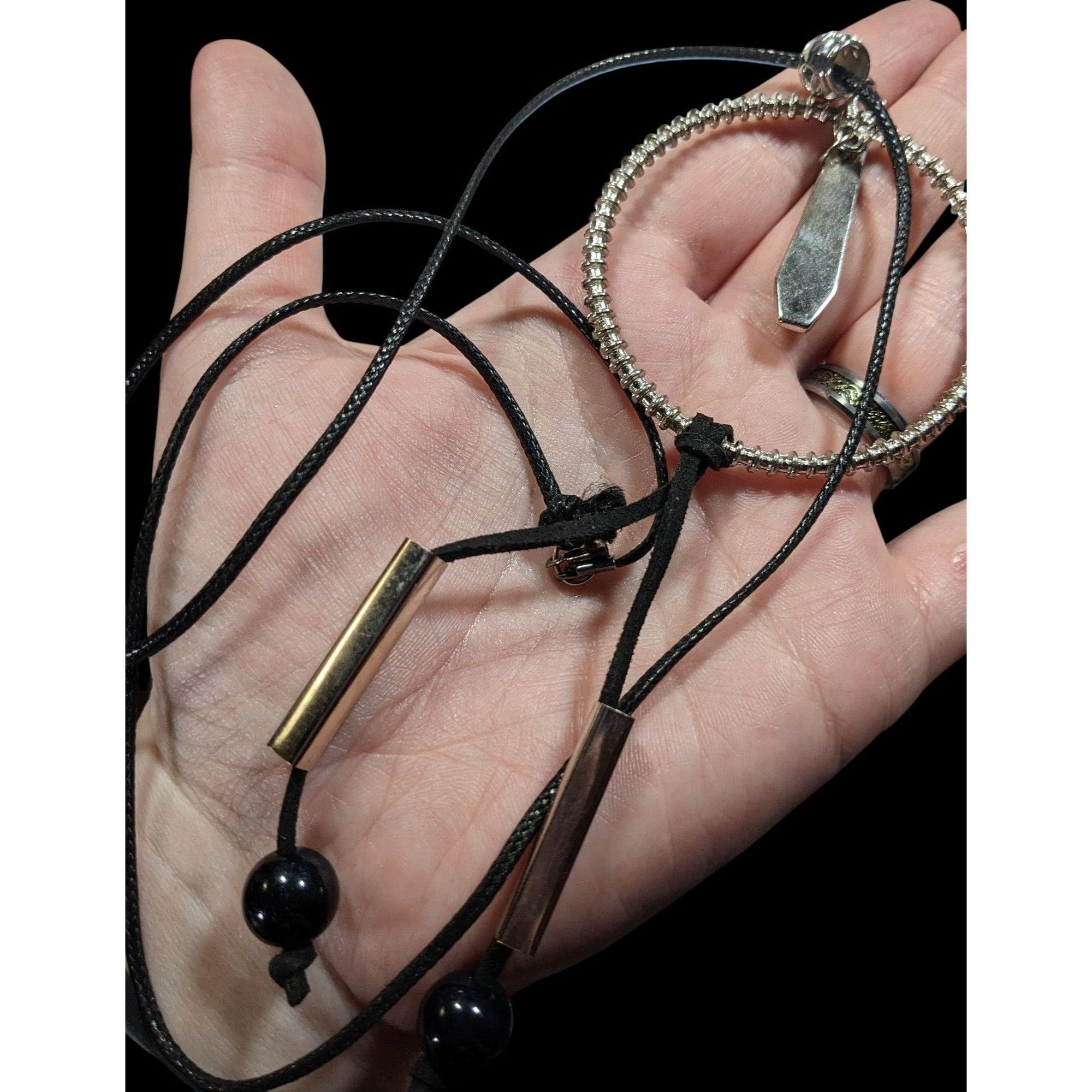 Other Brutalist Abstract Dangling Hoop Tassel Necklace Size ONE SIZE - 4 Thumbnail