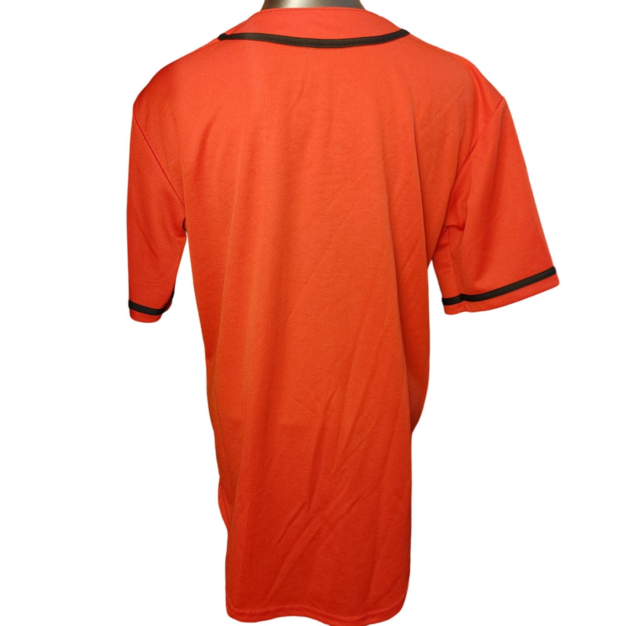 Other La Dreamz Women's Orange Button Up Baseball Jersey TShirt S