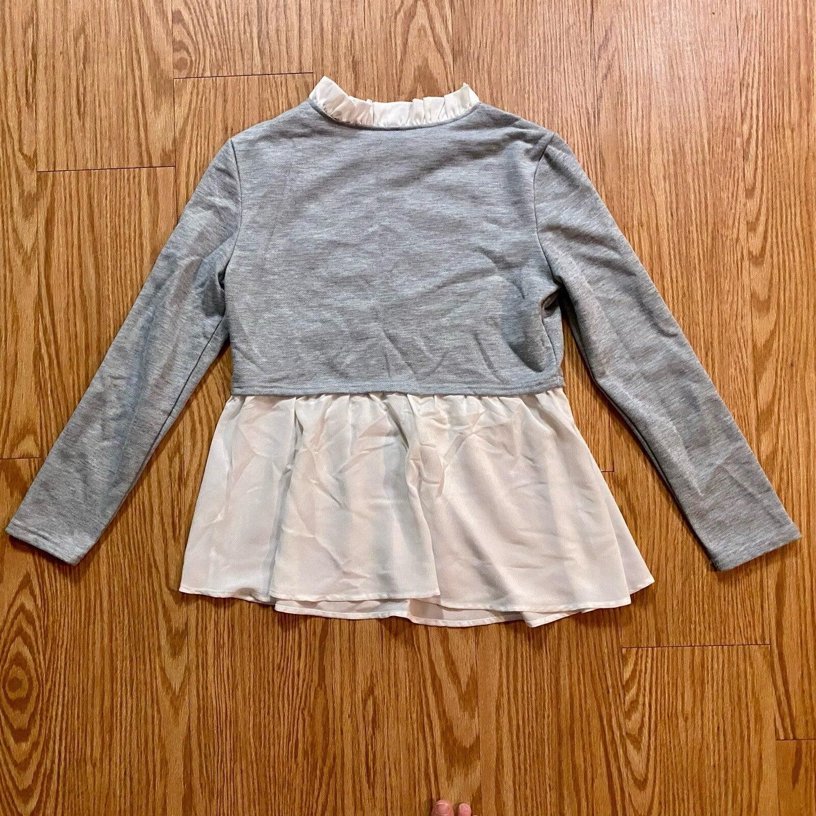 The Unbranded Brand Gray Layered Pullover Sweater Top Womens Medium Size M / US 6-8 / IT 42-44 - 8 Thumbnail