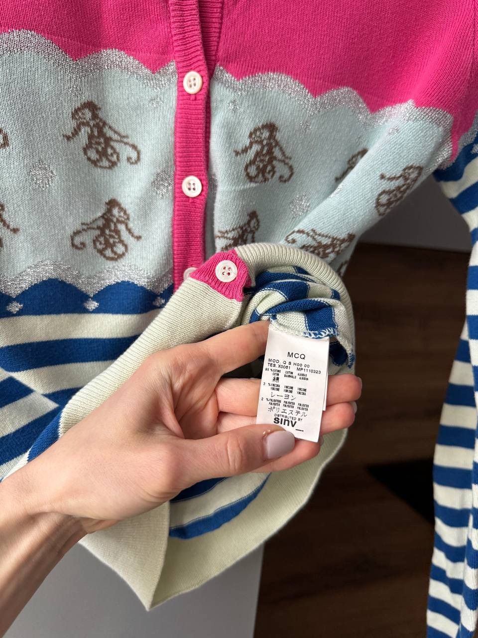 Alexander McQueen Alexander McQueen Cardigan Blue Wool Embroidered Logo Size US XS / EU 42 / 0 - 4 Thumbnail