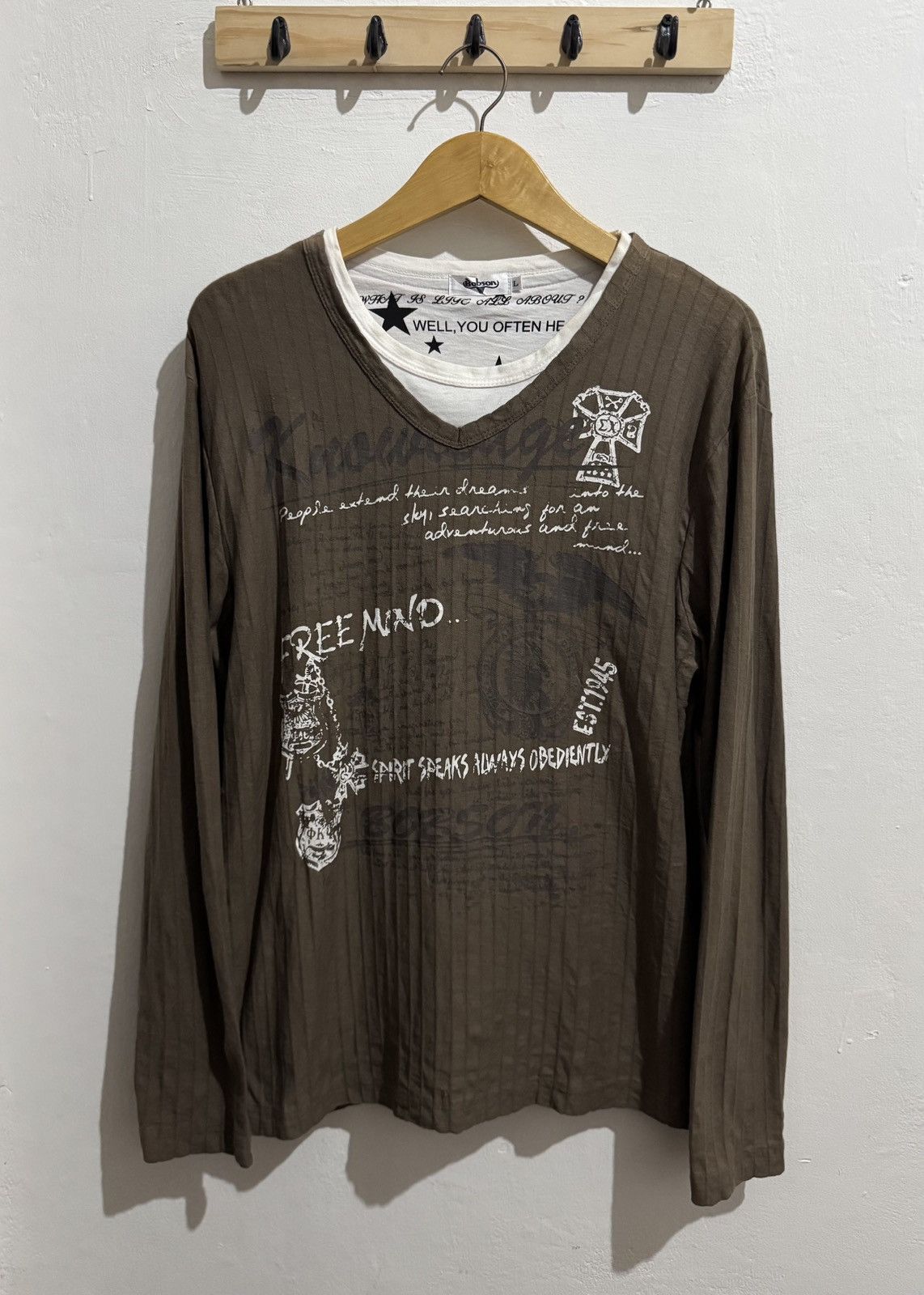 Hysteric Glamour Y2k Bobson 2 layer poem lgb ifsixwasnine longsleeve Size US L / EU 52-54 / 3 - 1 Thumbnail