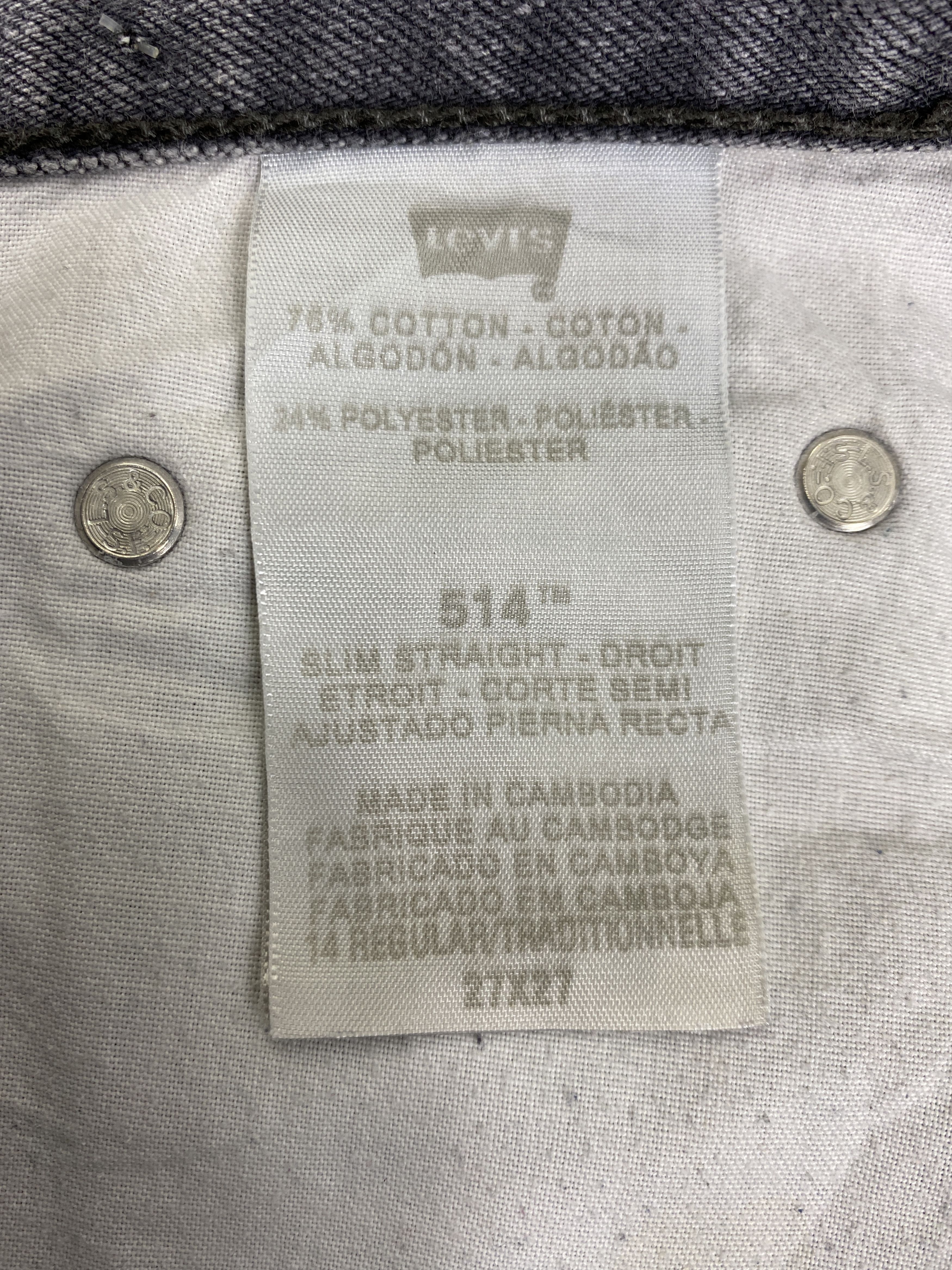 Levi's Distressed Grey Vintage Levi's 514 29x28.5 Denim -JN1932 Size US 29 - 10 Thumbnail