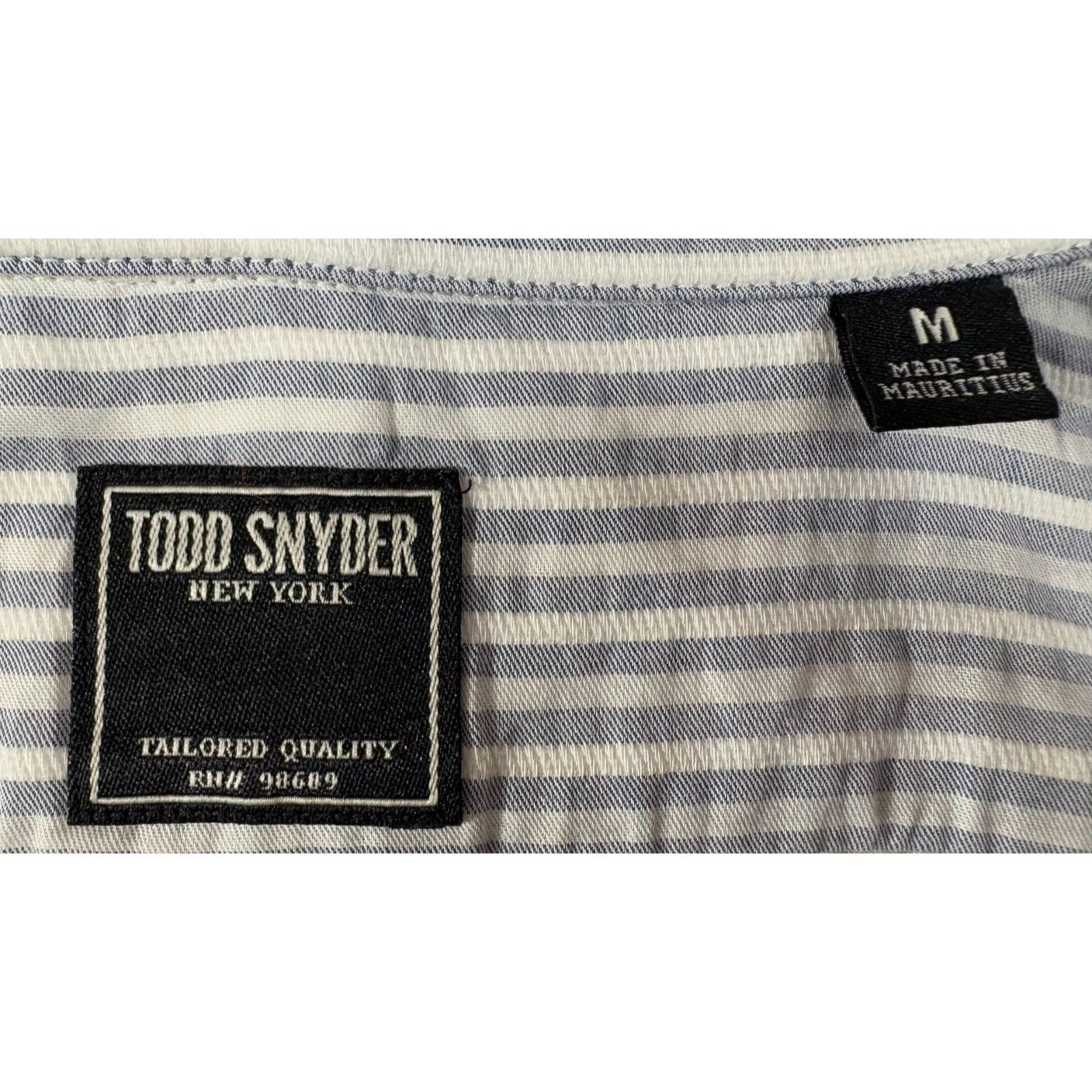 Todd Snyder Todd Snyder Linen blend beach Shirt sz M blue striped NWOT Size US M / EU 48-50 / 2 - 2 Thumbnail