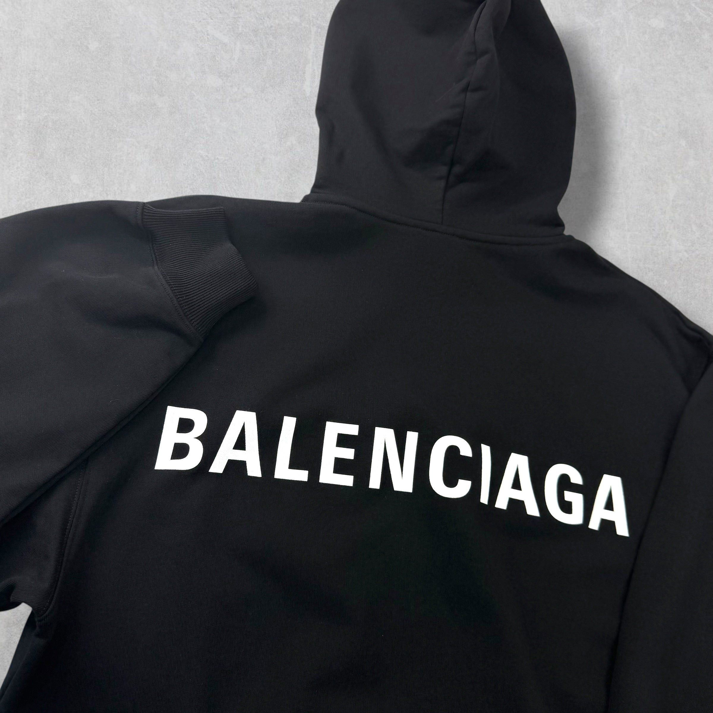 Balenciaga Balenciaga Black Logo Hoodie S (M) Size US M / EU 48-50 / 2 - 2 Thumbnail