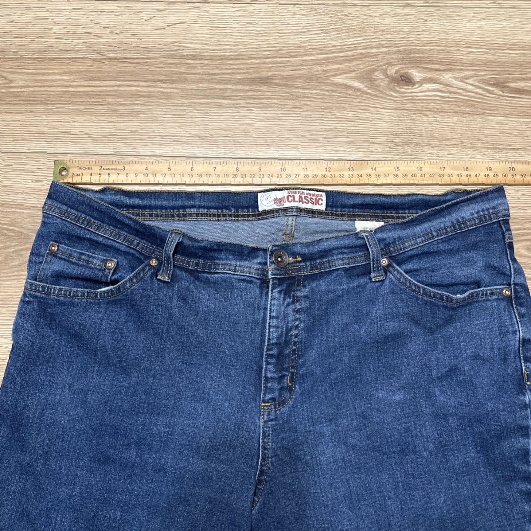 Faded Glory VINTAGE Faded Glory Women's Jeans 18W Blue Straight Stretch Classic Regular Size Size 40" / US 18 - 4 Thumbnail
