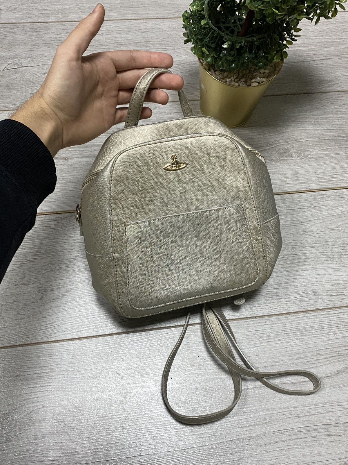 Vivienne Westwood Vivienne Westwood leather small backpack orb Size ONE SIZE - 1 Thumbnail