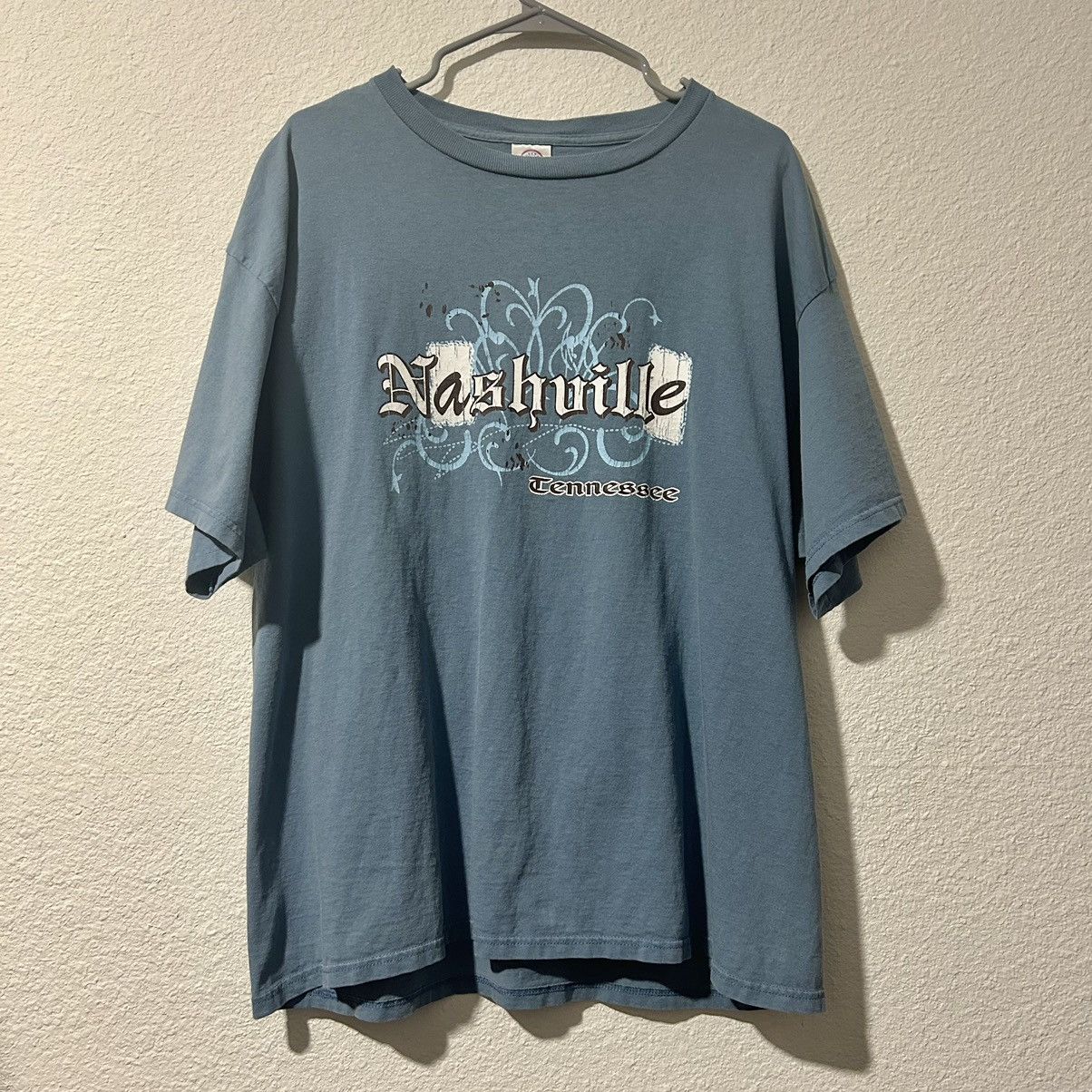 Delta × Vintage Rare Y2K Nashville Tennessee Delta Pro Weight T-Shirt XL Size US XL / EU 56 / 4 - 1 Thumbnail