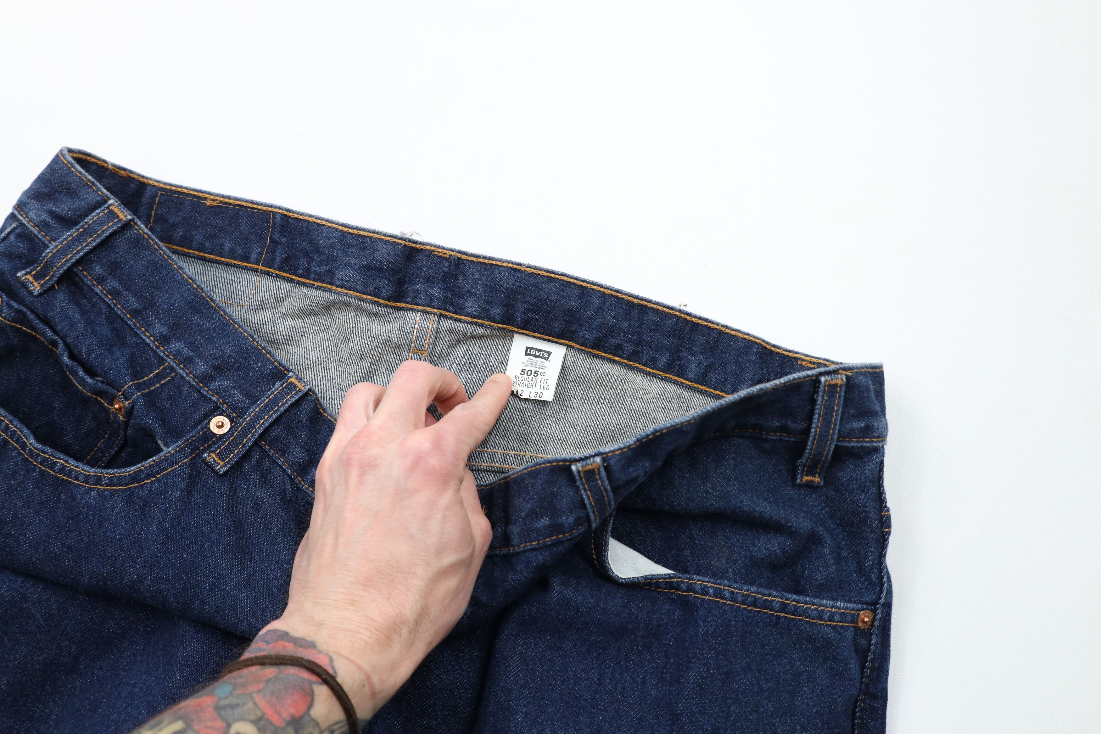 Levi's × Vintage Vintage Y2K 2000 Levis 505 Regular Fit Denim Jeans Blue USA Size US 42 / EU 58 - 7 Thumbnail