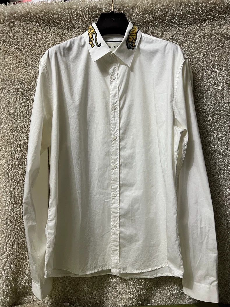Gucci Gucci Men's Casual Long Sleeve Shirt-yf Size US L / EU 52-54 / 3 - 1 Thumbnail
