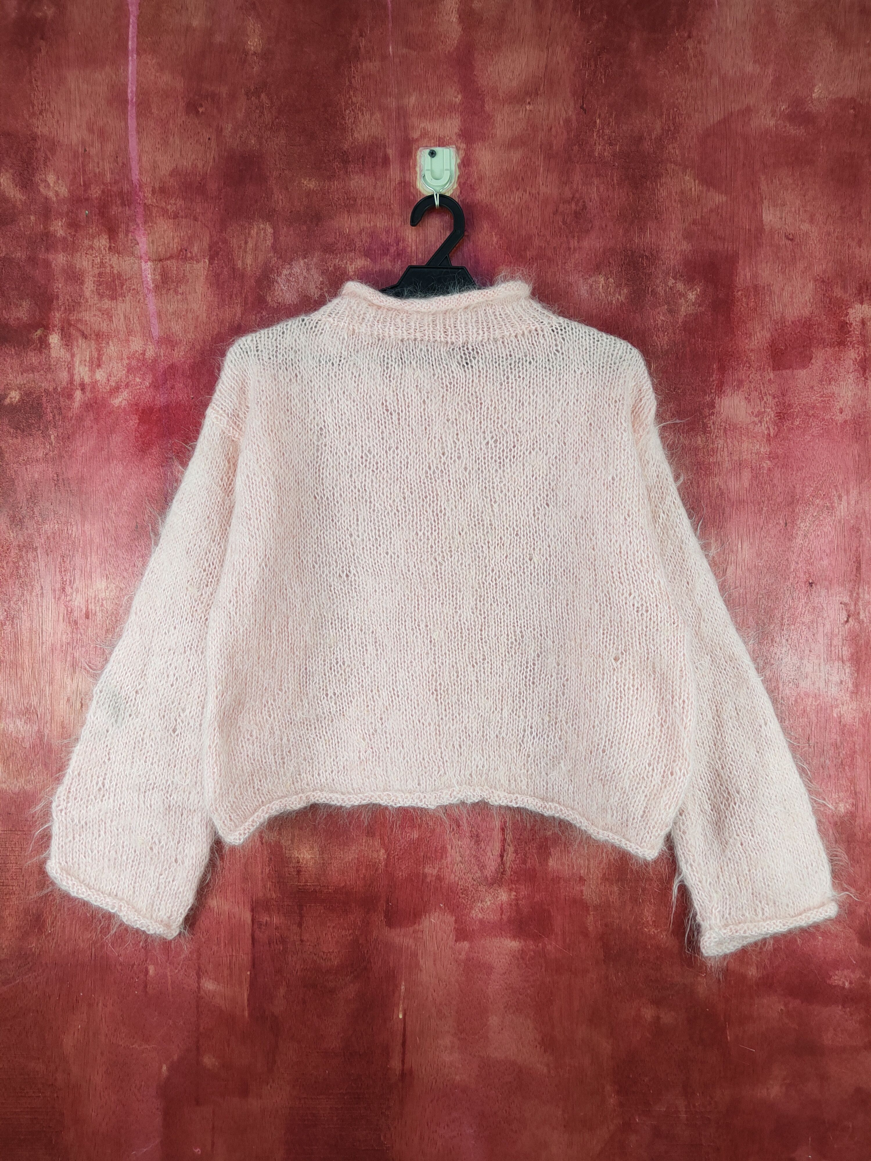 Japanese Brand Torrazzo Donna Peach Shag Shaggy Fur Mohair Knitwear #S2080 Size M / US 6-8 / IT 42-44 - 7 Thumbnail