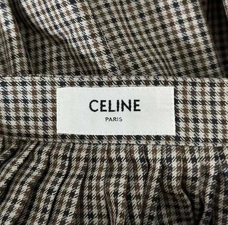 Celine Celine Houndstooth Pleated Skirt Size US 36 / EU 52 - 5 Thumbnail