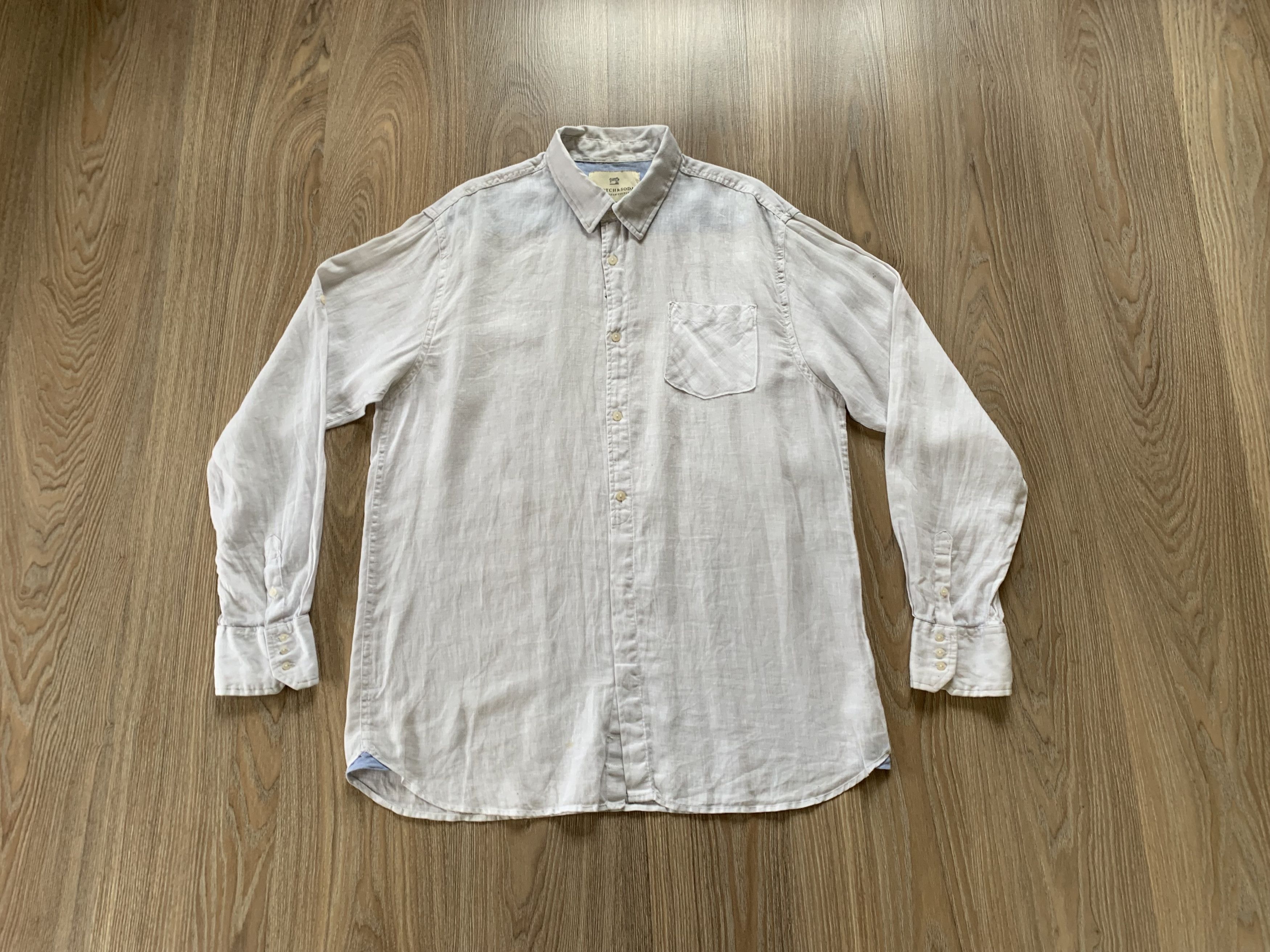 Designer × Scotch & Soda Scotch & Soda Linen Long Sleeve Shirt Size US XXL / EU 58 / 5 - 1 Thumbnail
