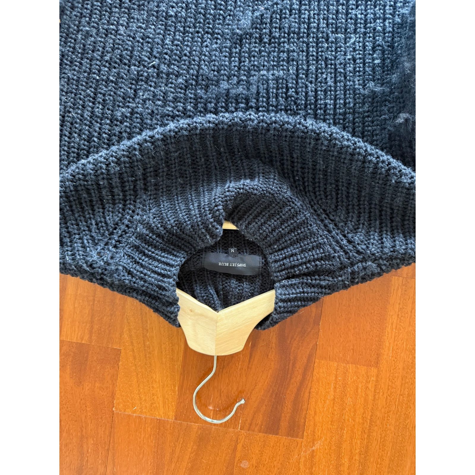 SHIPS Ships Jet Blue Dark Navy Chunky Knit Sweater Size US M / EU 48-50 / 2 - 2 Thumbnail