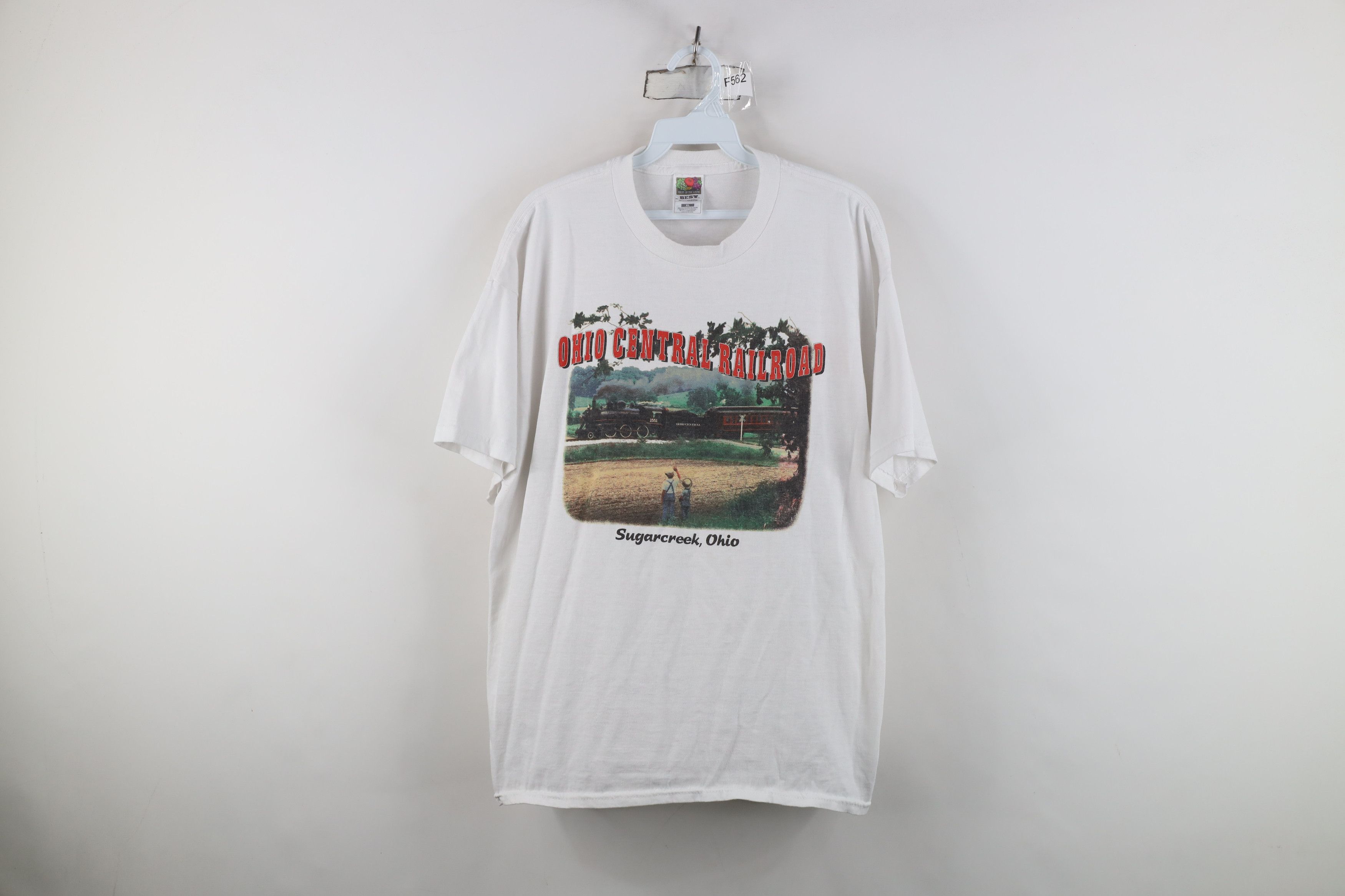 Vintage Vintage 90s Y2K Ohio Central Railroad Sugarcreek T-Shirt Size US XL / EU 56 / 4 - 1 Thumbnail