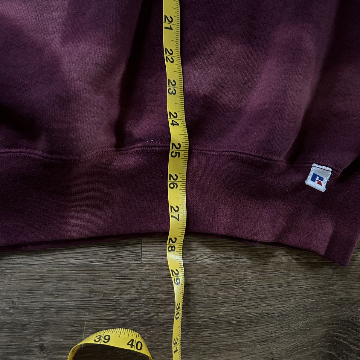 Russell Athletic × Vintage Vtg Russell Maroon Blank Crew Neck Size US XL / EU 56 / 4 - 3 Thumbnail