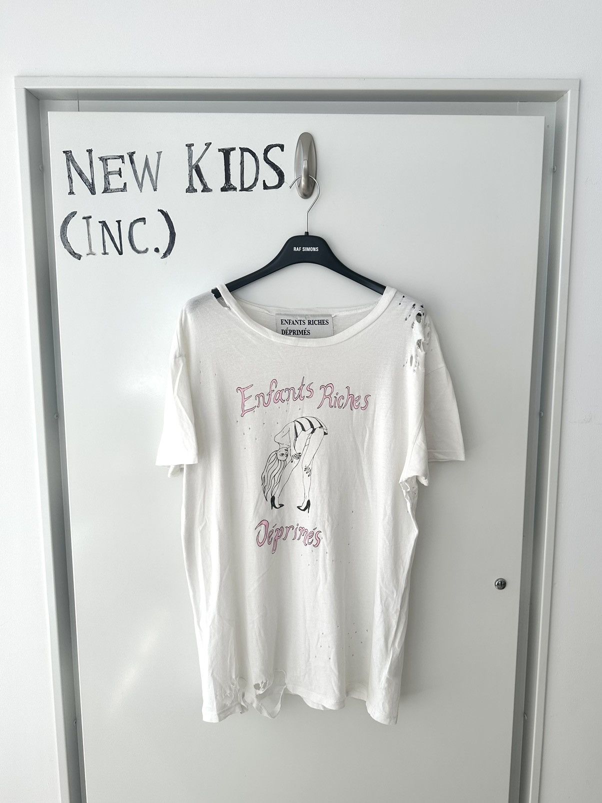 image of Enfants Riches Deprimes “New York Dolls” T Shirt in White, Men's (Size Large)