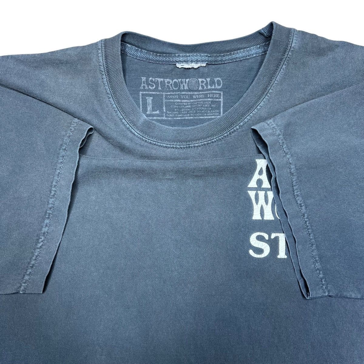 Travis Scott Travis Scott Astroworld Wish You Were Staff Black T-Shirt Size US L / EU 52-54 / 3 - 3 Thumbnail