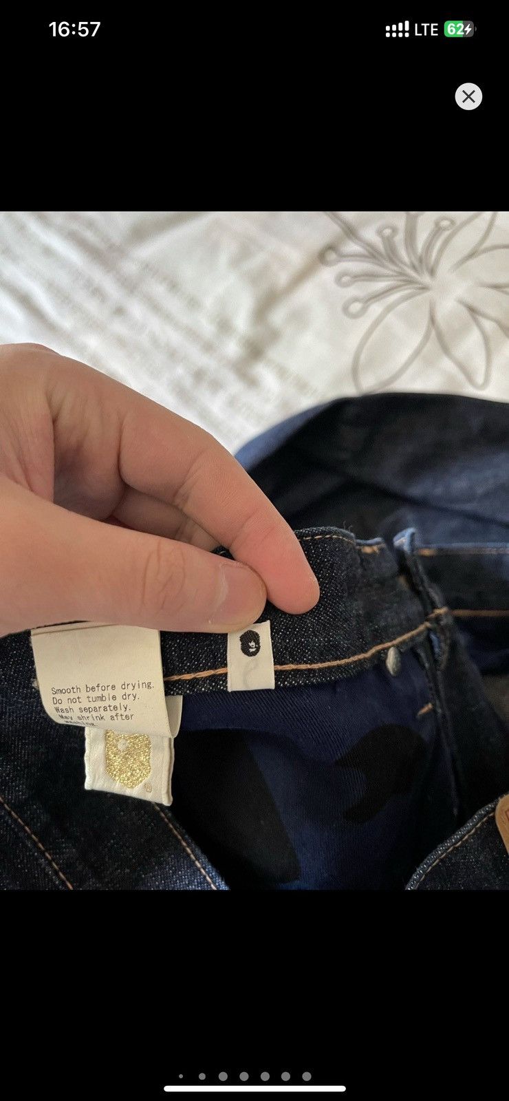 Bape Bape Vintage OG ASNKA Spellout Logo Denim Jeans Size US 34 / EU 50 - 9 Thumbnail