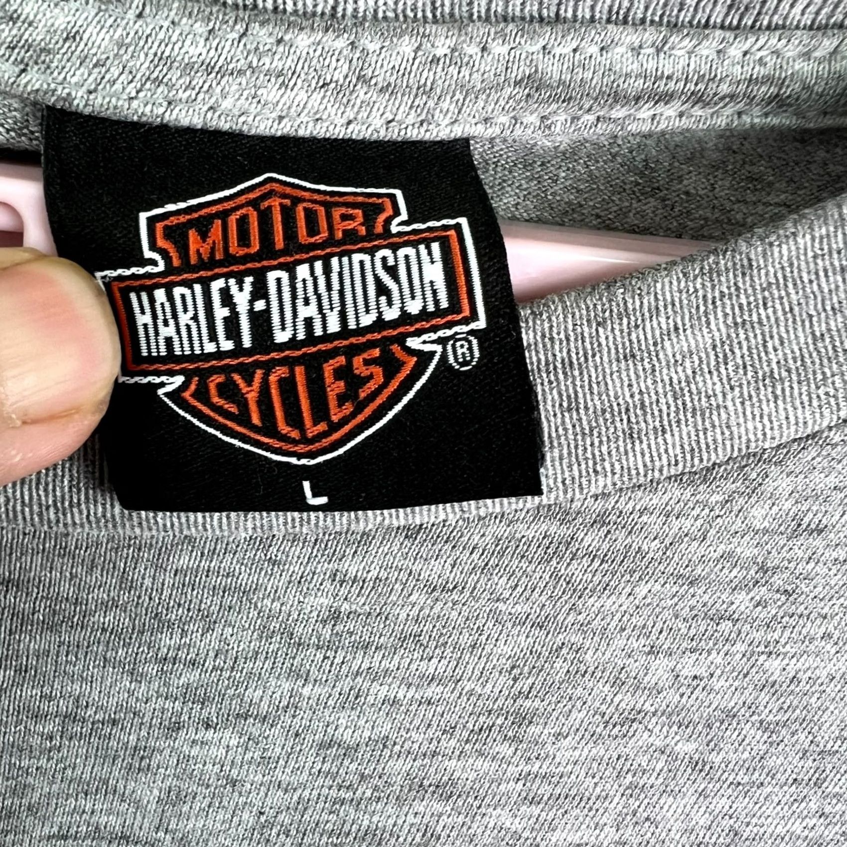 Harley Davidson Harley-Davidson T-Shirt Mens Size L Gray Long Sleeve Cape Girardeau MO Minor's Graphic Print Logo USA Biker Motorcycle USA Cadet Size US L / EU 52-54 / 3 - 5 Thumbnail