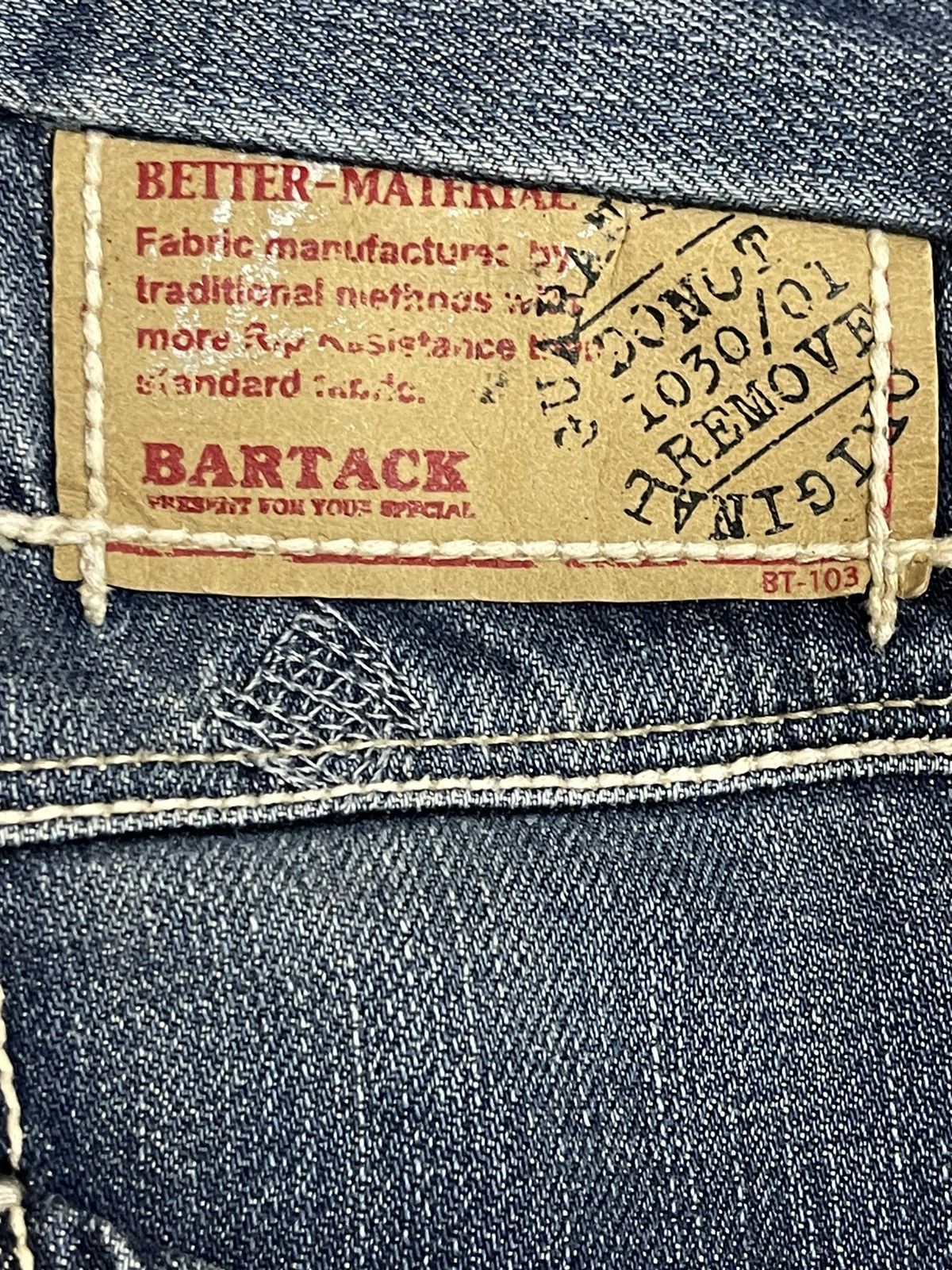 Hysteric Glamour Vintage Japanese Bartack Blue Wash Faded Style Baggy Jeans Size US 30 / EU 46 - 7 Thumbnail