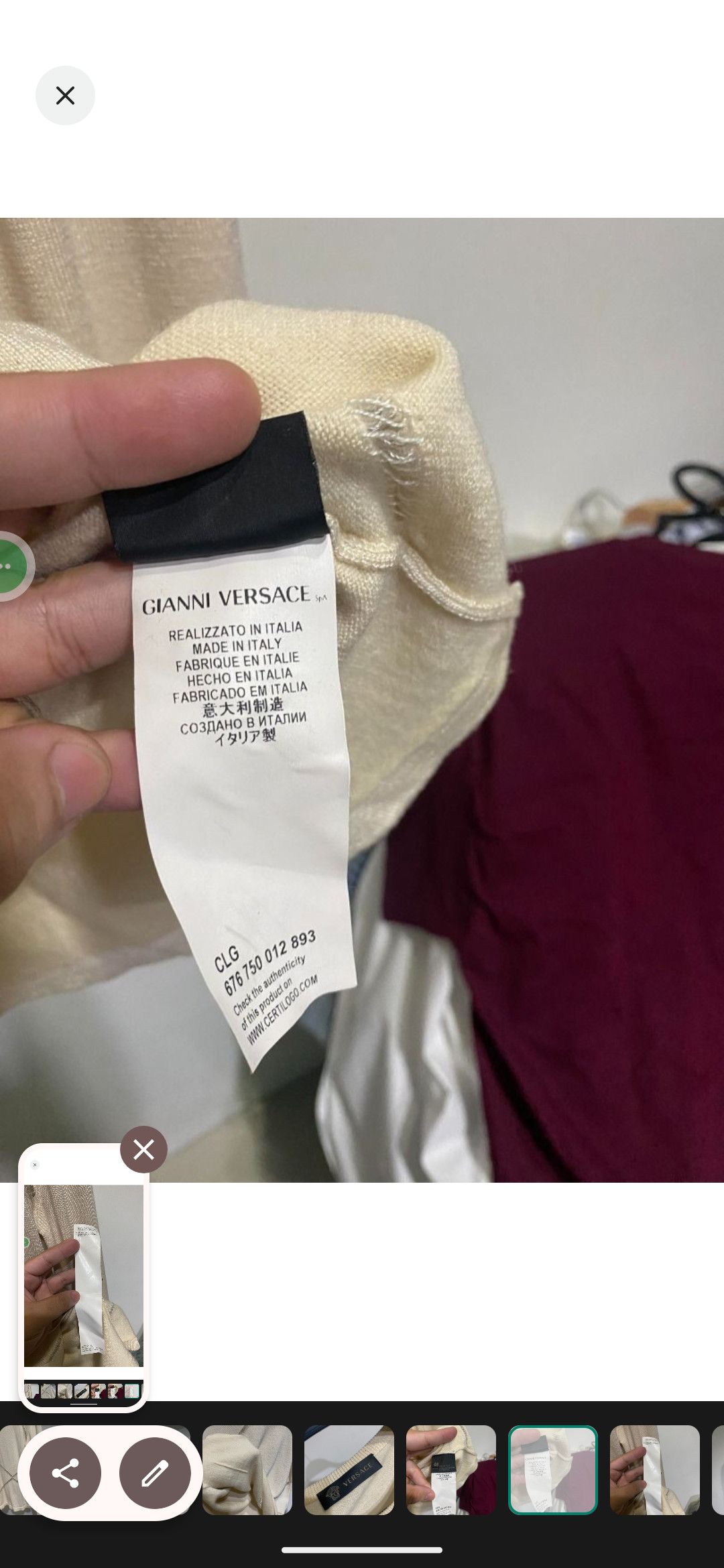 Versace Versace wool knit sweater Size US S / EU 44-46 / 1 - 12 Thumbnail