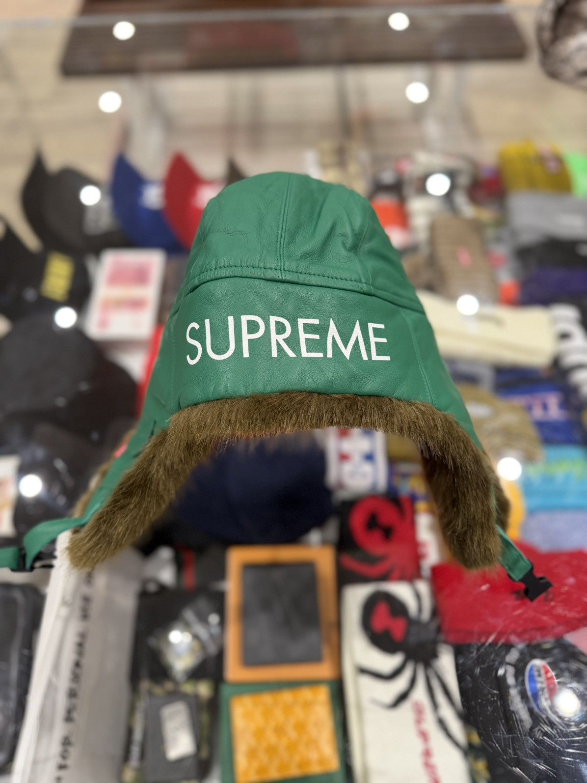 Supreme Supreme Leather Trooper Kelly Green Size ONE SIZE - 4 Thumbnail