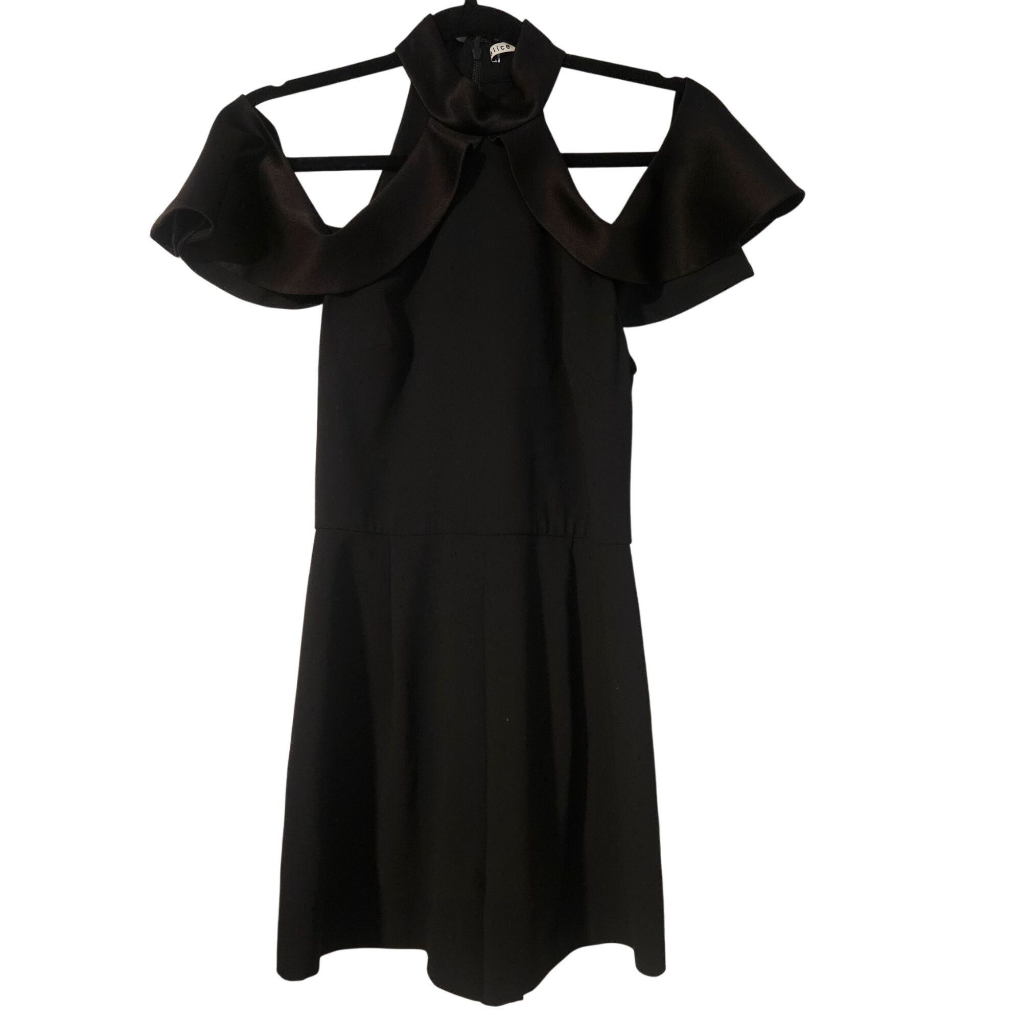 Alice + Olivia Alice + Olivia Roseline Women Black Cold Shoulder Romper 2 W Size XS / US 0-2 / IT 36-38 - 3 Thumbnail