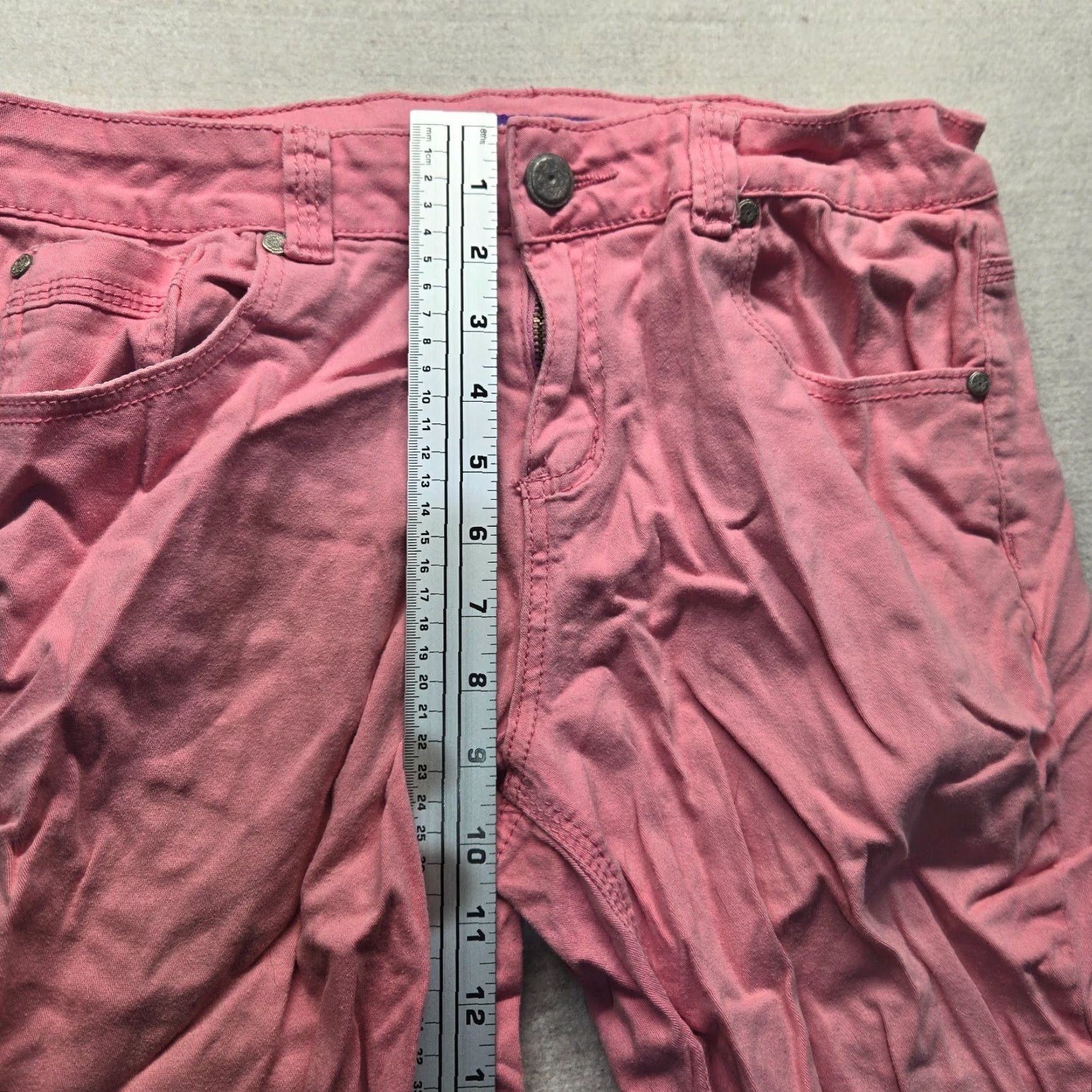 Denime Deja Bleu Pink Jeans Crop Capri Straight Denim Adult Women's Size 12 Size 34" / US 12 / IT 48 - 4 Thumbnail