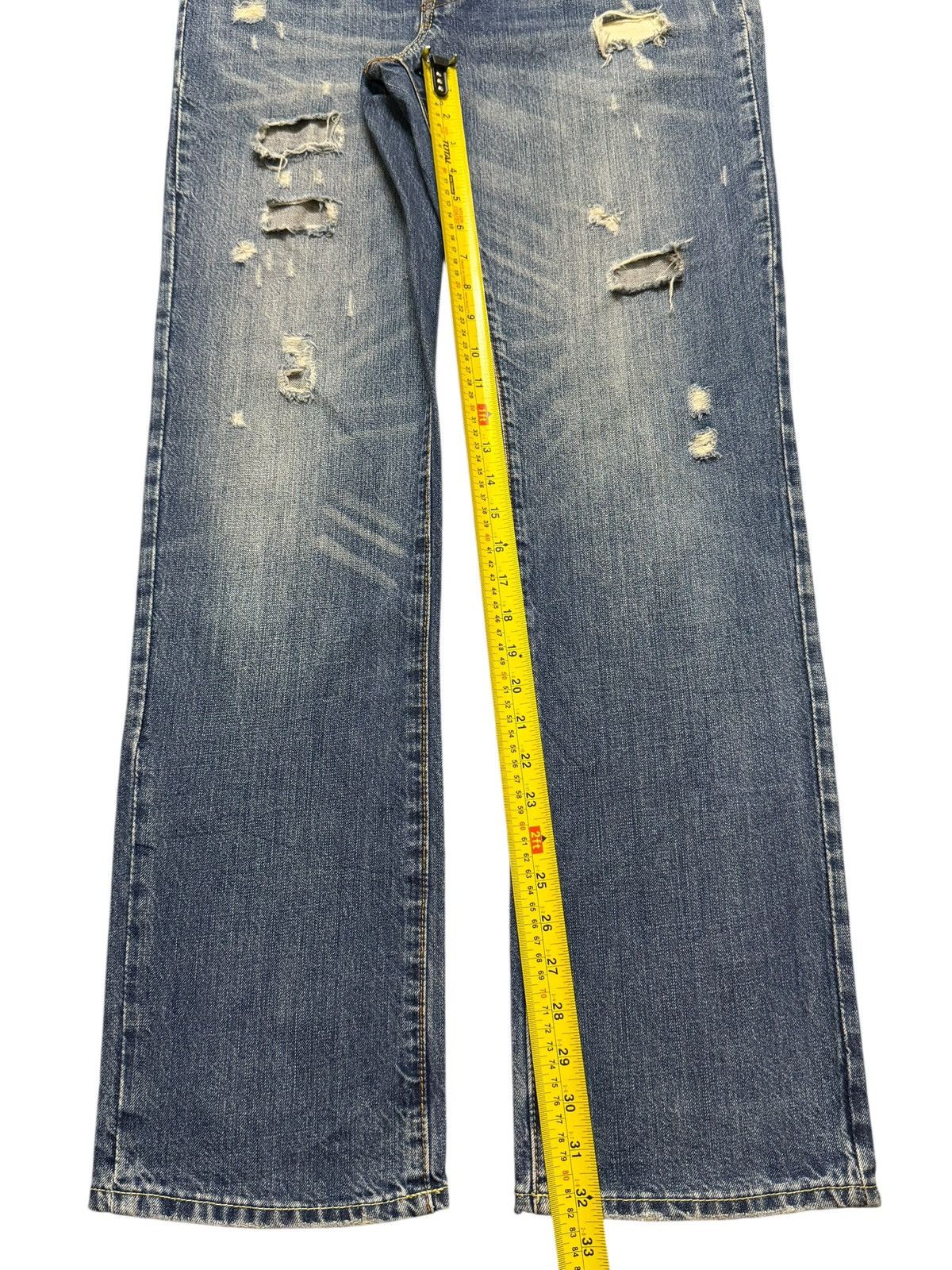 Abercrombie & Fitch Vintage 90s Abercrombie & Fitch Blue Wash Ripped Regular Fit Size US 34 / EU 50 - 11 Thumbnail