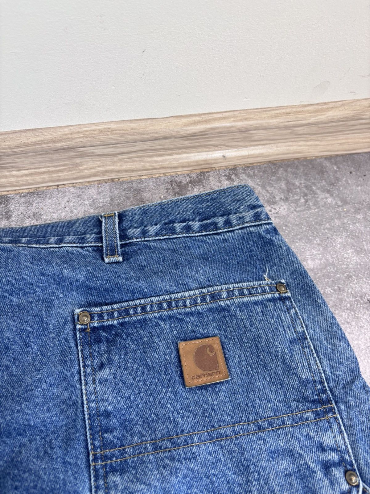 Carhartt Carhartt Men’s Double Knee Denim Jeans Loose Original Fit Size US 44 / EU 60 - 16 Thumbnail