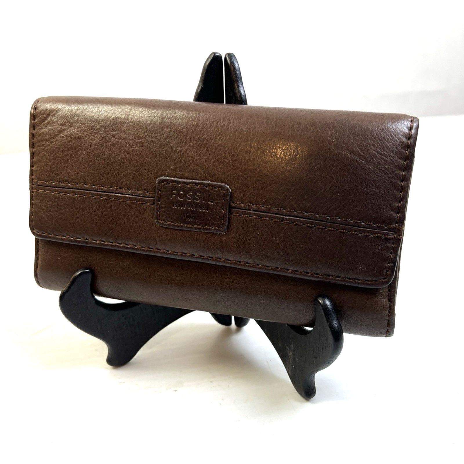 Fossil Fossil Flap Clutch Wallet Women Leather Credit Card Holder Size ONE SIZE - 2 Thumbnail