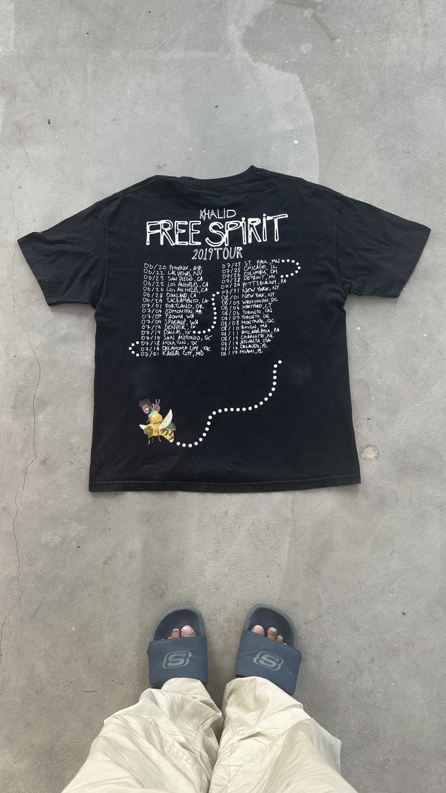 Vintage KHALID SOLO SINGER TOUR TEE Size US XL / EU 56 / 4 - 1 Thumbnail