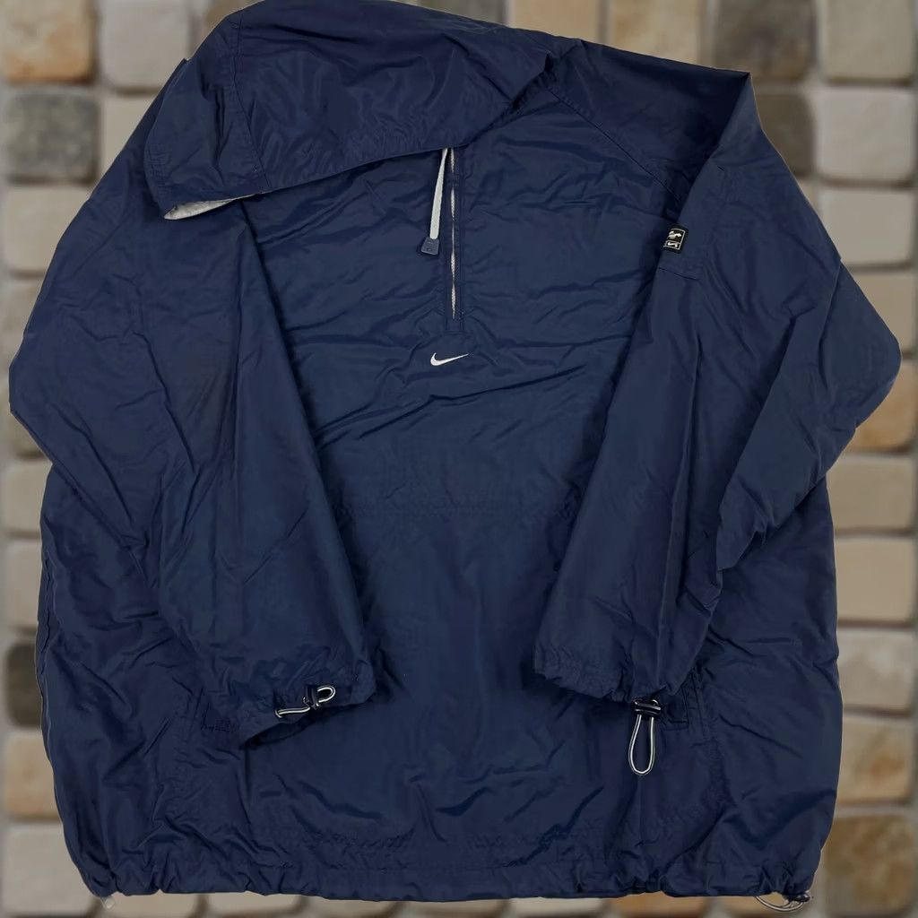 Nike VINTAGE Nike Jacket Men Extra Large Blue Track 1/4 Zip Anorak Hood Center Swoosh Size US XL / EU 56 / 4 - 1 Thumbnail