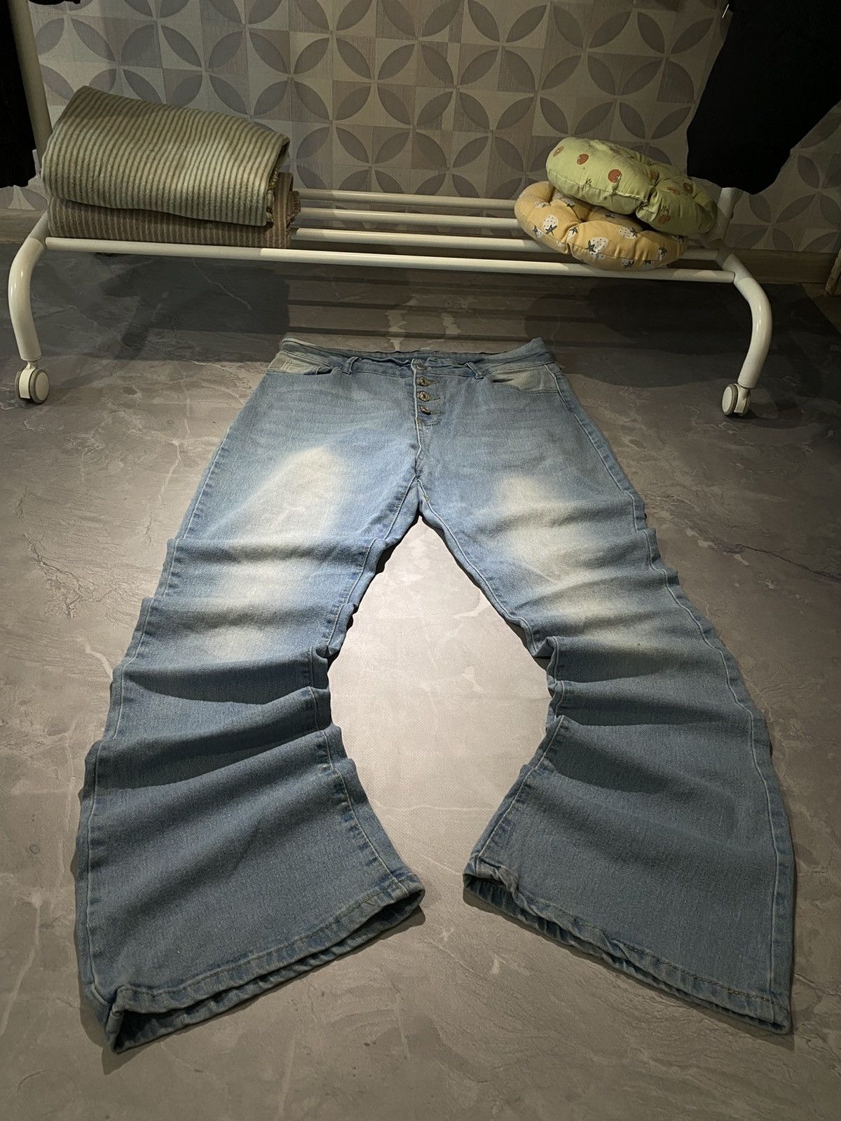 Japanese Brand Inspired By If Six Was Nine Flared Avan Jeans-Y2K Drip Size US 33 - 1 Thumbnail