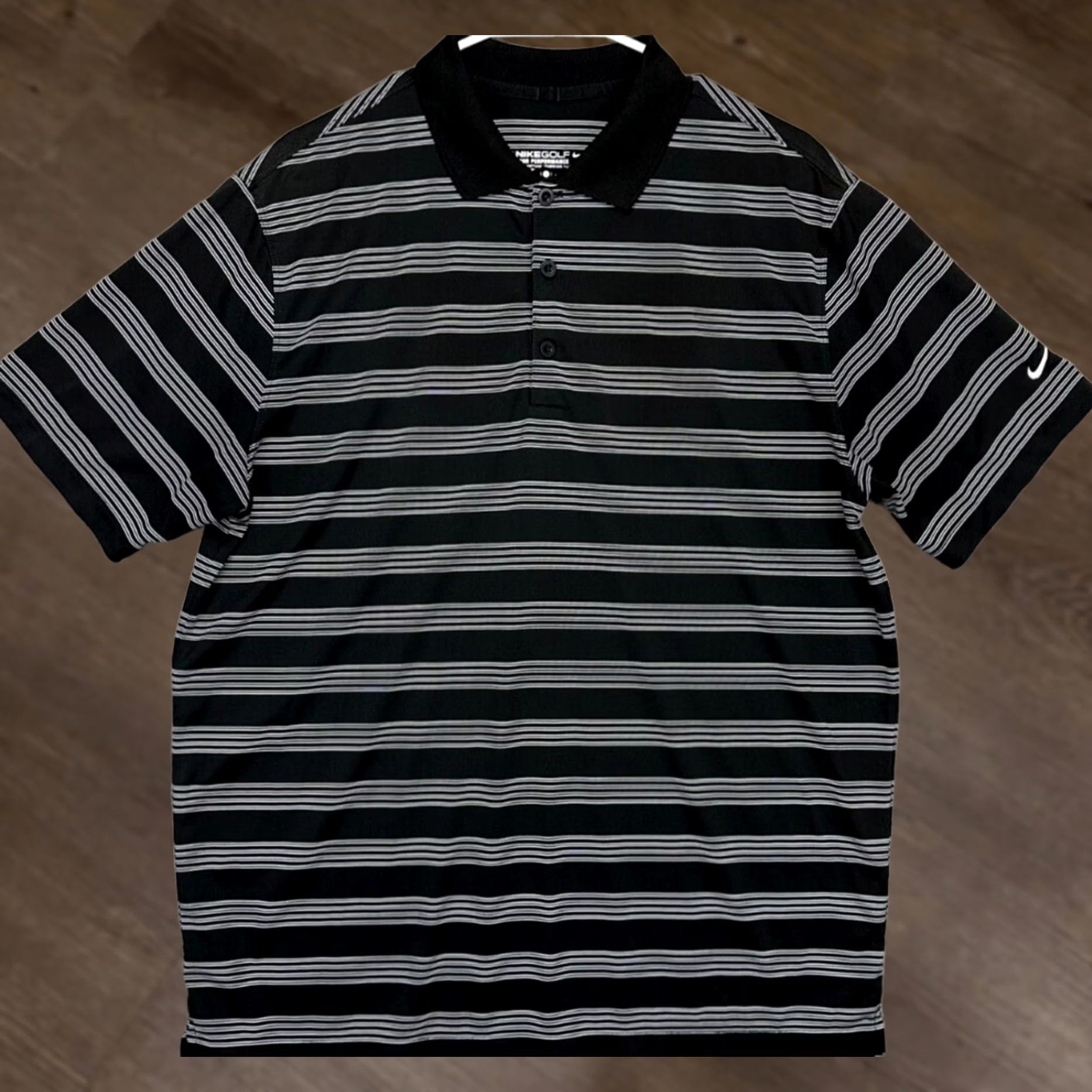Nike × Supreme XXL Supreme x Nike Stripe Rugby polo Tshirt black