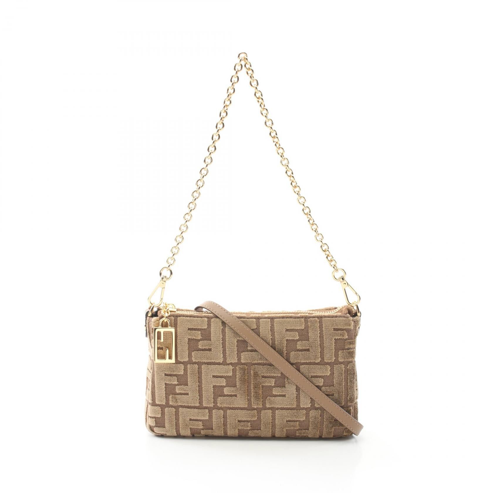 Fendi Fendi Baguette Fabric 2Way Bag Canvas Handbag 8Bs073At14F19P8 in Brown, Women's