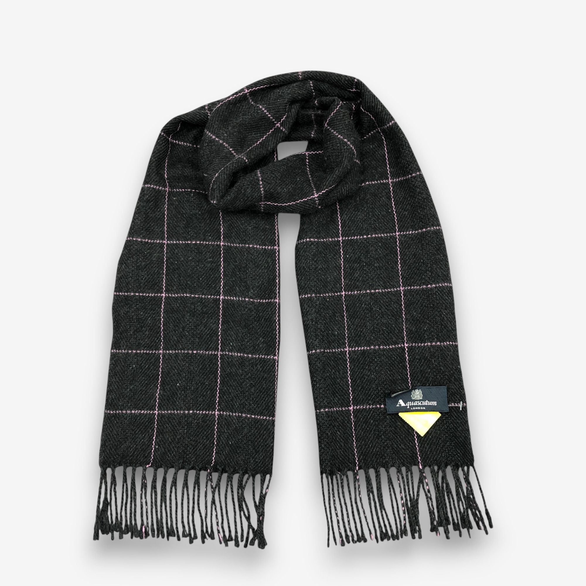 Aquascutum Vintage Aquascutum Scarf Muffler Wool Plaid Winter Scarves Size ONE SIZE - 1 Thumbnail
