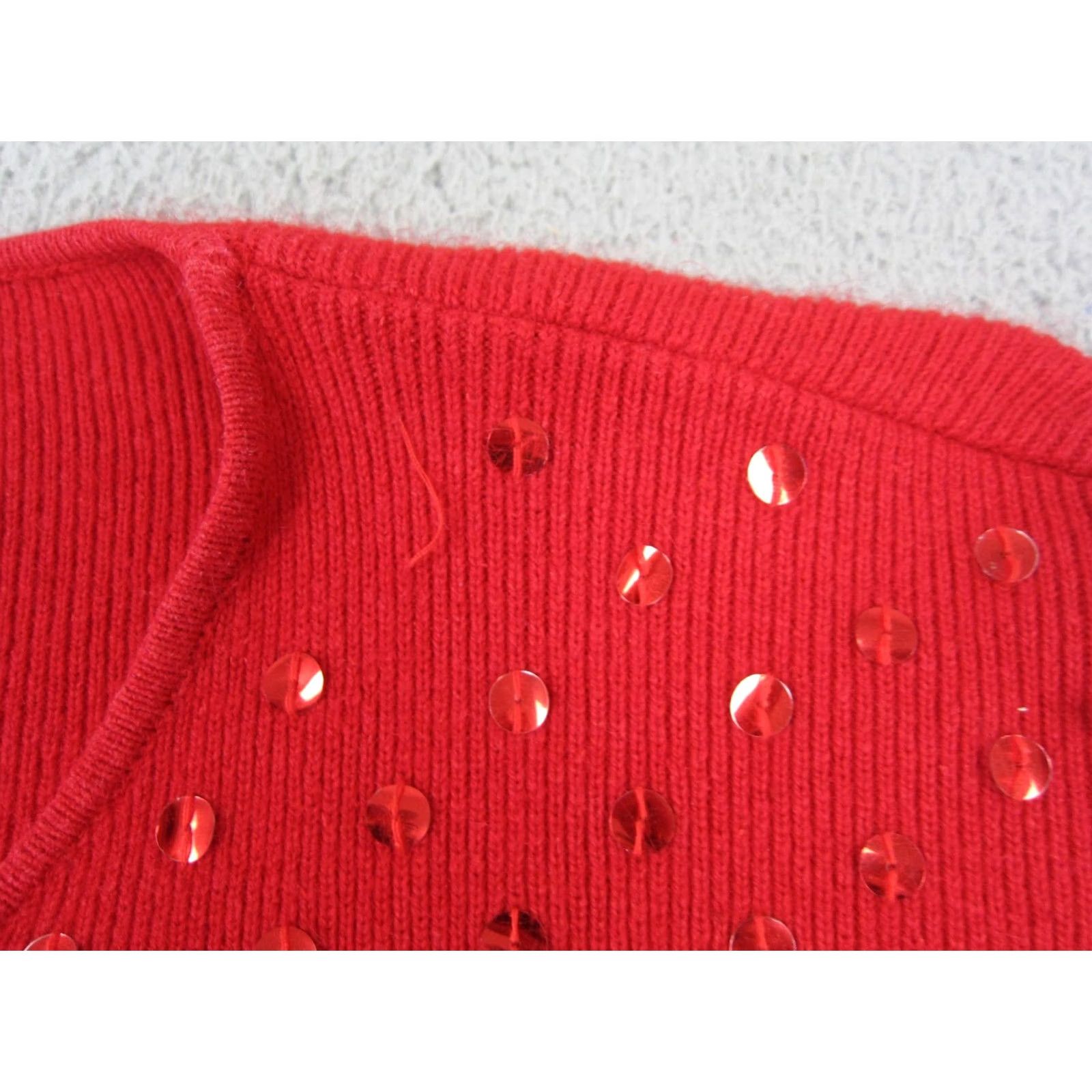 Vintage VINTAGE Jaclyn Smith Sweater Womens XL Red Sequin Silk Angora 90s Size XL / US 12-14 / IT 48-50 - 5 Thumbnail