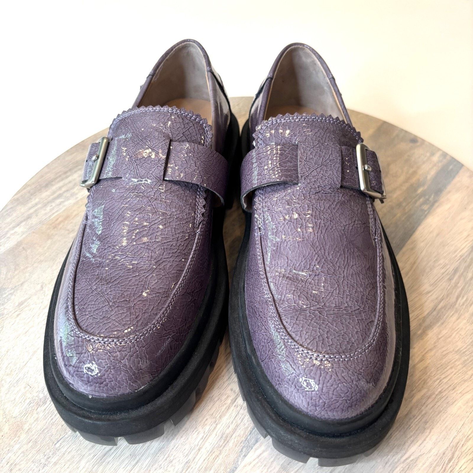 Free People Free People Mackensie MJ Loafer Purple Patent Leather Sz 7.5 Size US 7.5 / IT 37.5 - 4 Thumbnail