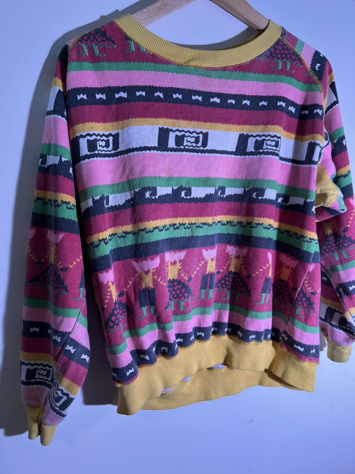 Vintage 90’s 2000’s Y2K Vintage Abstract Pattern Retro Sweatshirt Size US S / EU 44-46 / 1 - 3 Thumbnail